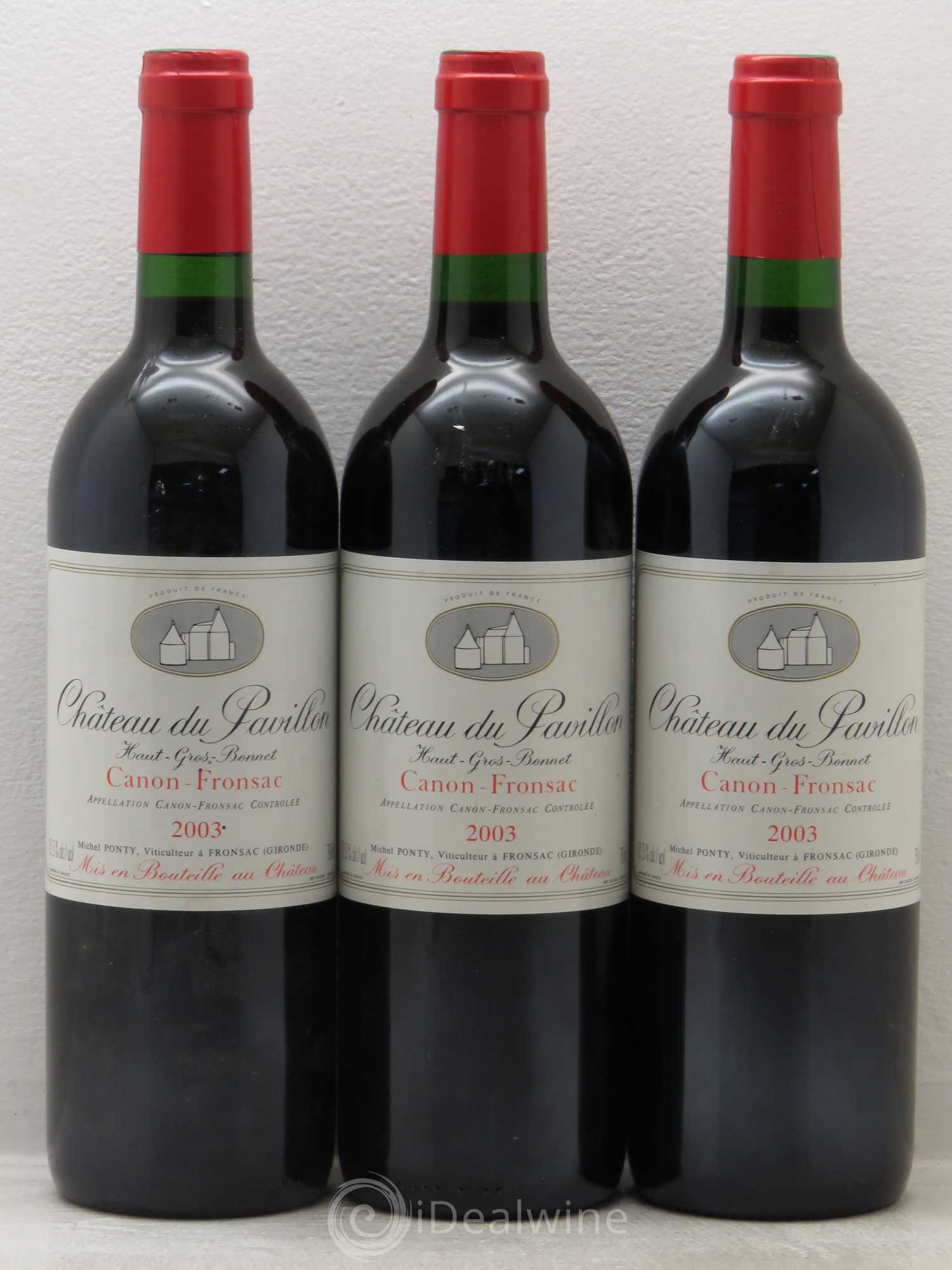 Canon-Fronsac Château du Pavillon 2003 - Lot de 3 bouteilles - 0