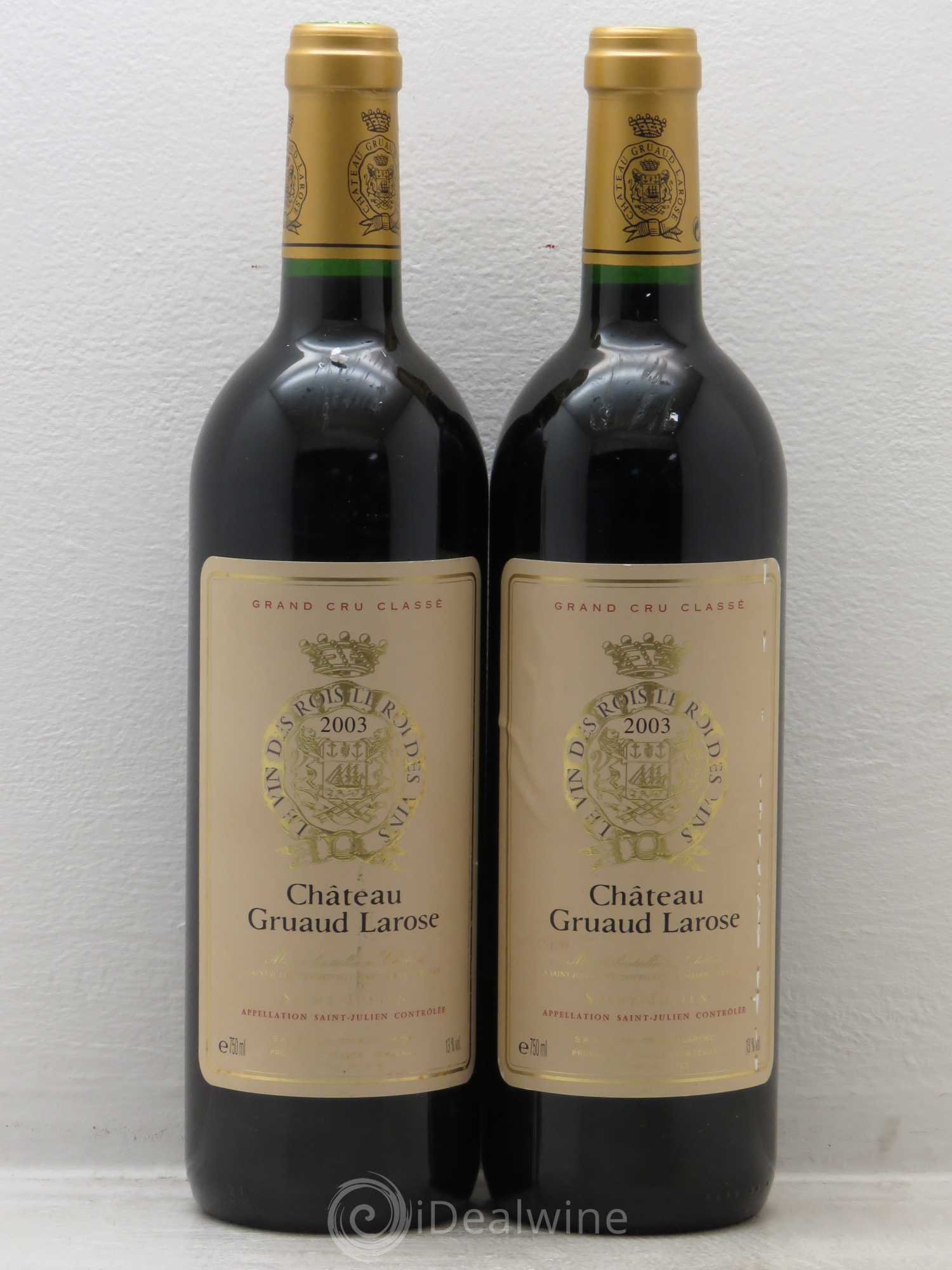 Château Gruaud Larose 2ème Grand Cru Classé 2003 - Lot de 2 bouteilles - 0