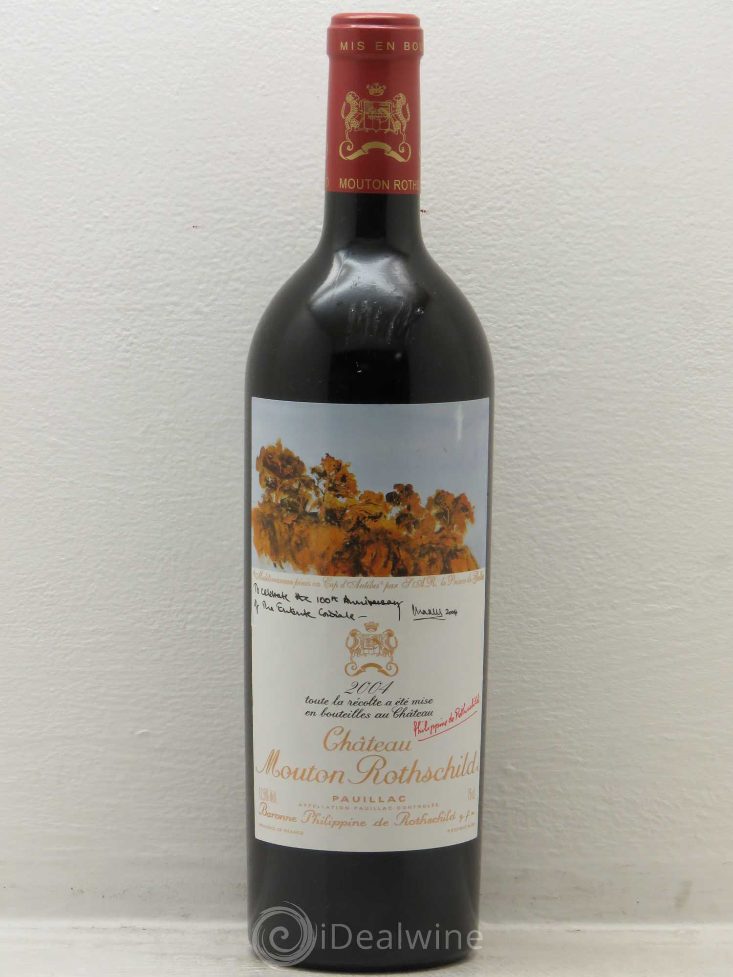 Château Mouton Rothschild 1er Grand Cru Classé 2004 - Lot de 1 bouteille - 0