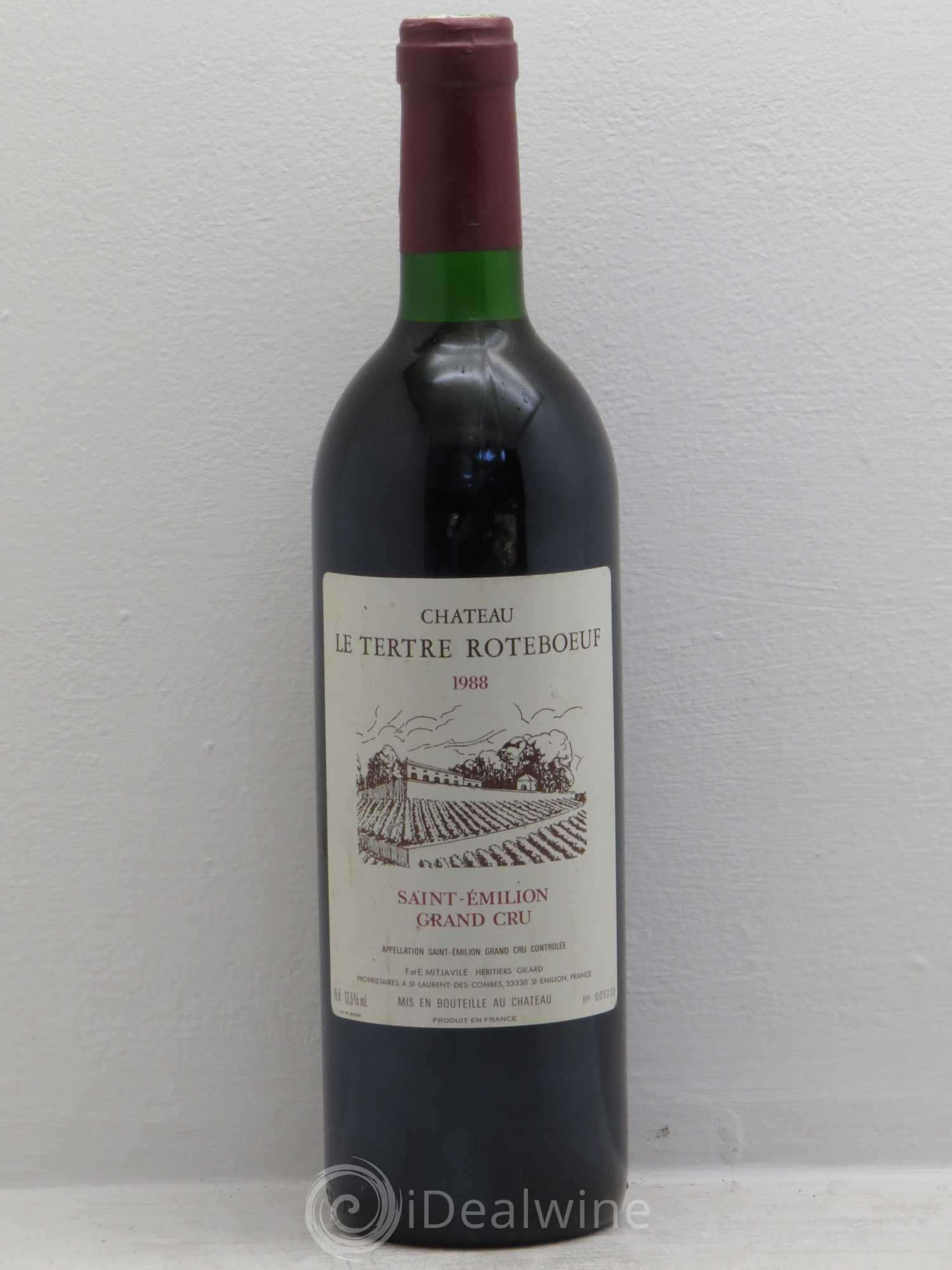 Château Tertre Roteboeuf 1988 - Lot de 1 bouteille - 0