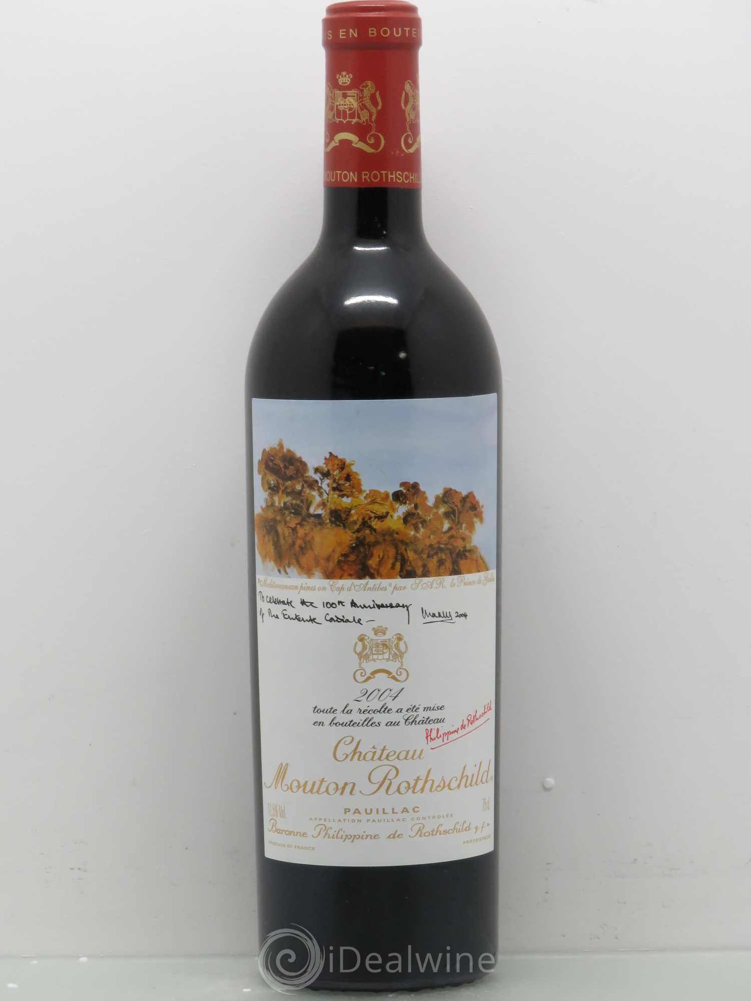 Château Mouton Rothschild 1er Grand Cru Classé 2004 - Lot de 1 bouteille - 0