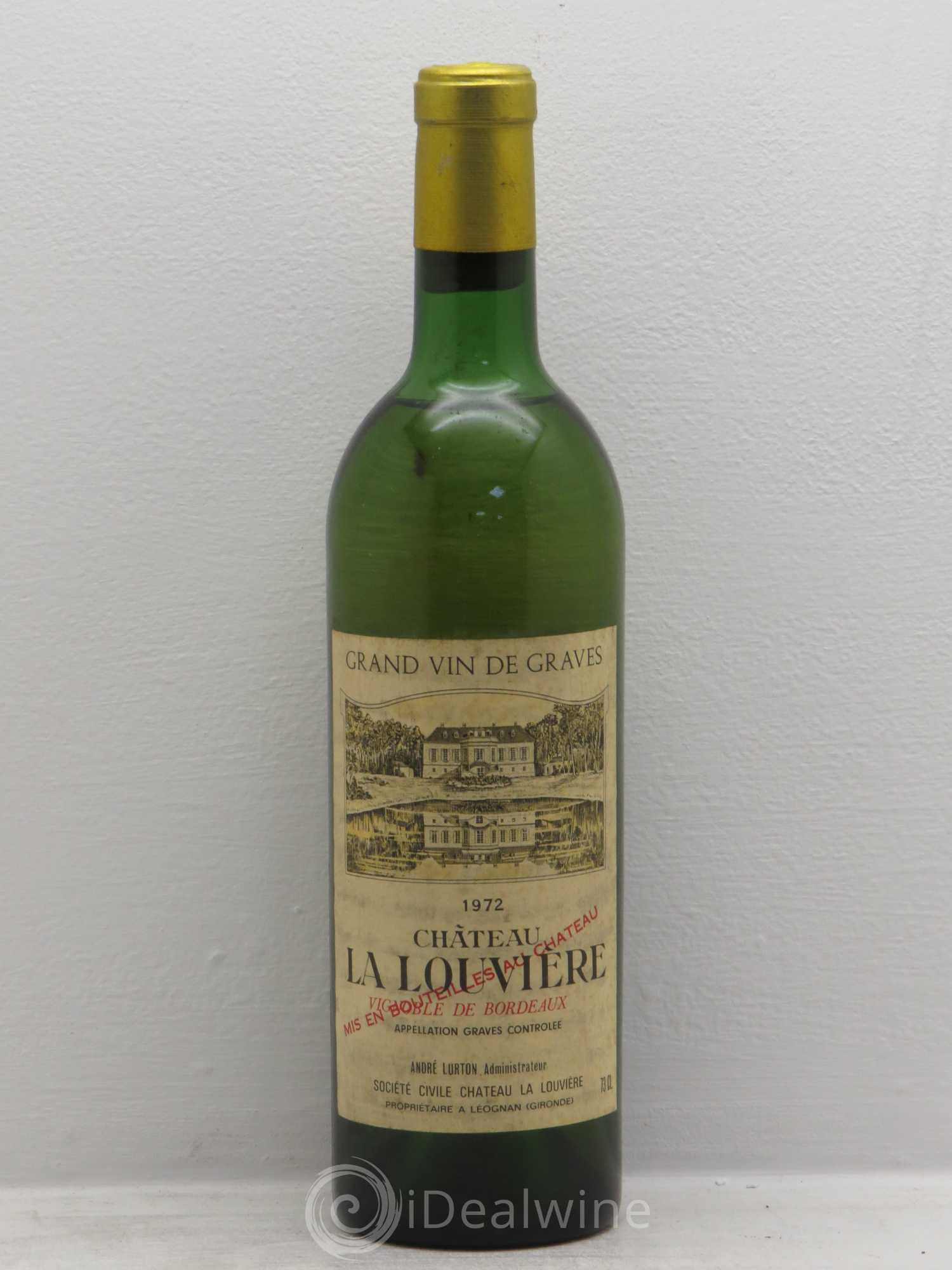 Château la Louvière 1972 - Lot de 1 bouteille - 0