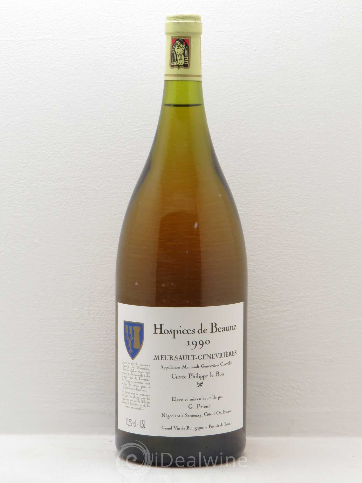 Meursault 1er Cru Cuvée Philippe Le Bon Hospices de Beaune G Prieur 1990 - Posten von 1 Magnum - 0