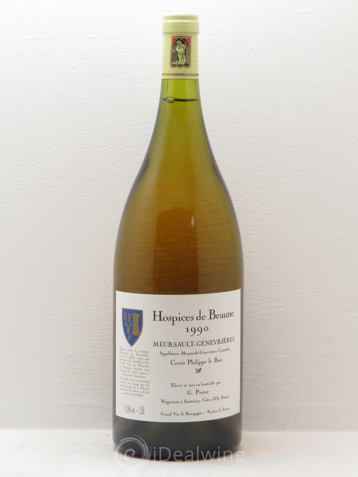 Meursault 1er Cru Cuvée Philippe Le Bon Hospices de Beaune G Prieur 1990 - Posten von 1 Magnum - 0