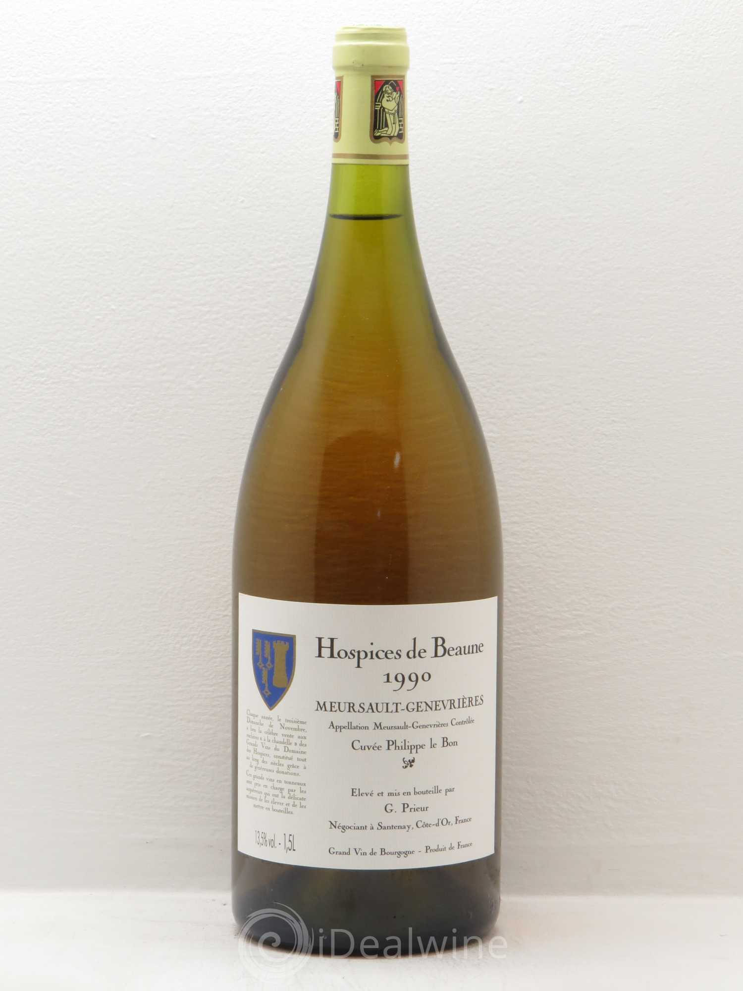 Meursault 1er Cru Cuvée Philippe Le Bon Hospices de Beaune G Prieur 1990 - Posten von 1 Magnum - 0