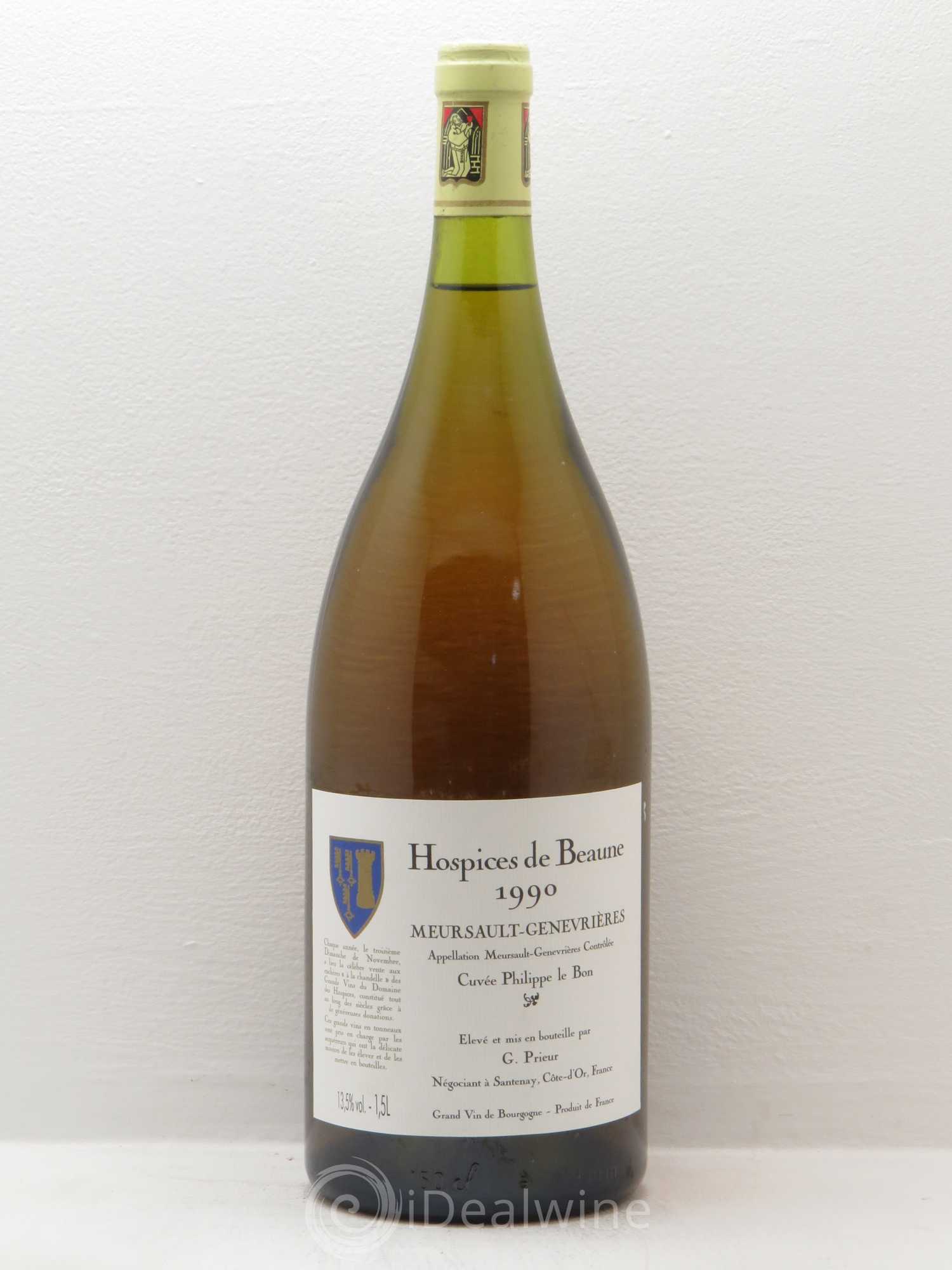 Meursault 1er Cru Cuvée Philippe Le Bon Hospices de Beaune G Prieur 1990 - Posten von 1 Magnum - 0