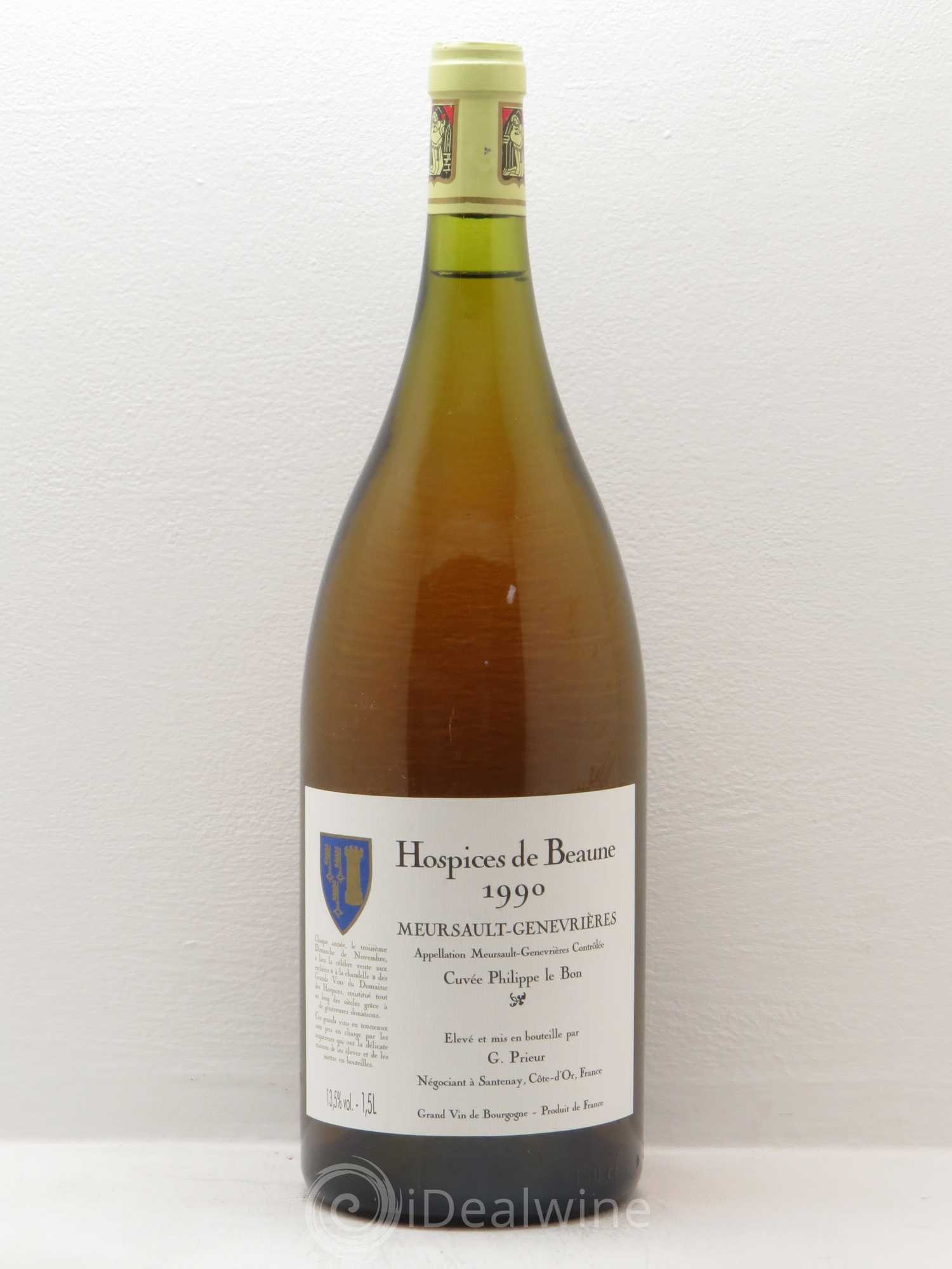 Meursault 1er Cru Cuvée Philippe Le Bon Hospices de Beaune G Prieur 1990 - Posten von 1 Magnum - 0