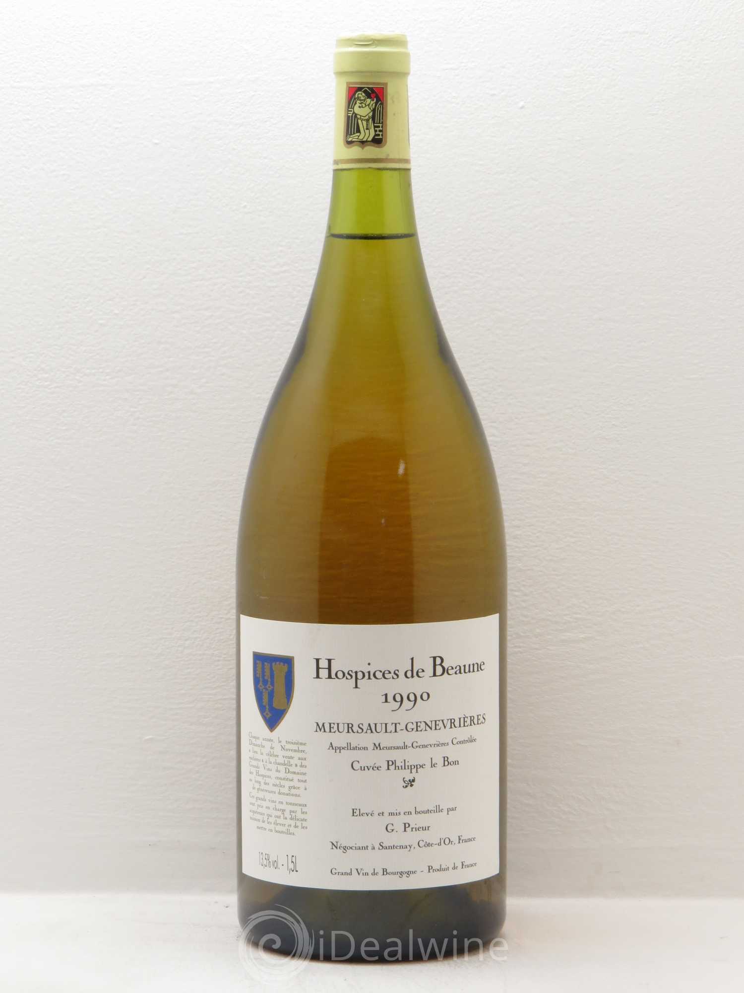 Meursault 1er Cru Cuvée Philippe Le Bon Hospices de Beaune G Prieur 1990 - Posten von 1 Magnum - 0
