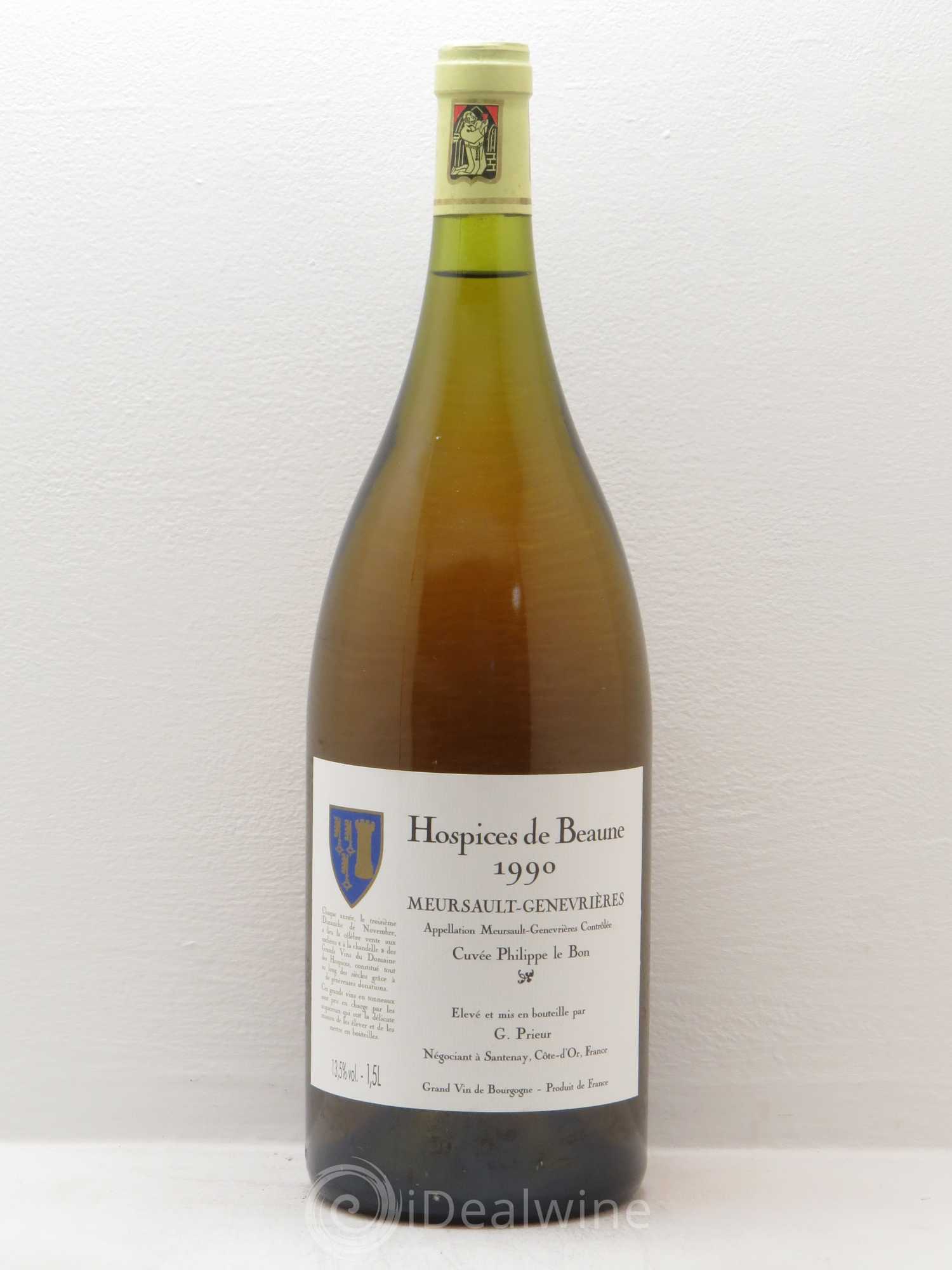 Meursault 1er Cru Cuvée Philippe Le Bon Hospices de Beaune G Prieur 1990 - Posten von 1 Magnum - 0
