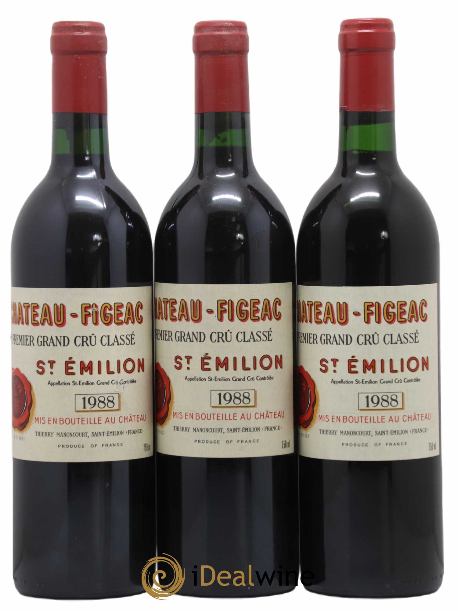 Château Figeac 1er Grand Cru Classé A 1988 - Lot de 12 bouteilles - 1