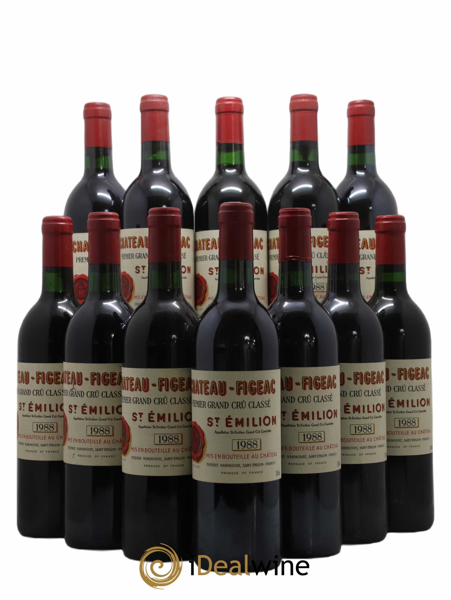 Château Figeac 1er Grand Cru Classé A 1988 - Lot de 12 bouteilles - 0