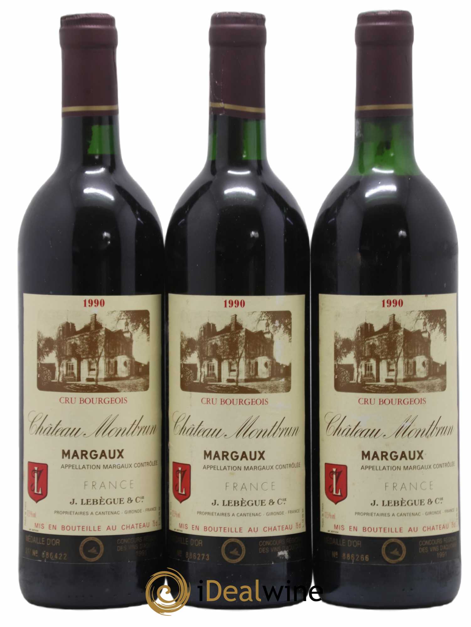 Château Montbrun Cru Bourgeois 1990 - Lot de 6 bouteilles - 1