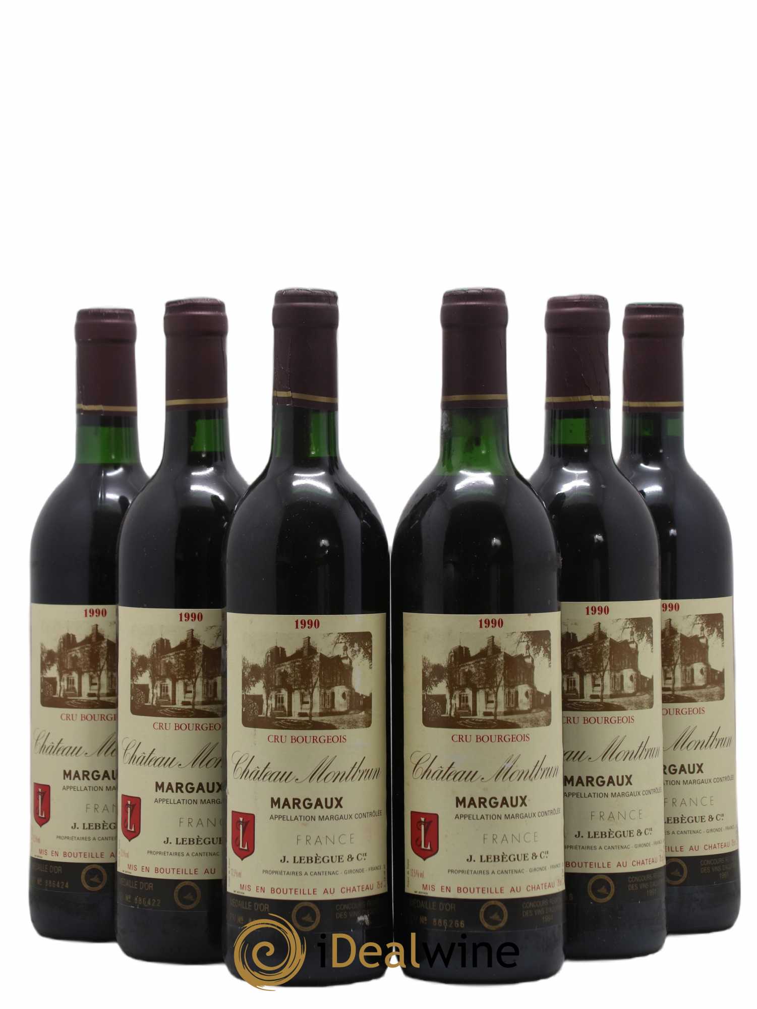 Château Montbrun Cru Bourgeois 1990 - Lot de 6 bouteilles - 0