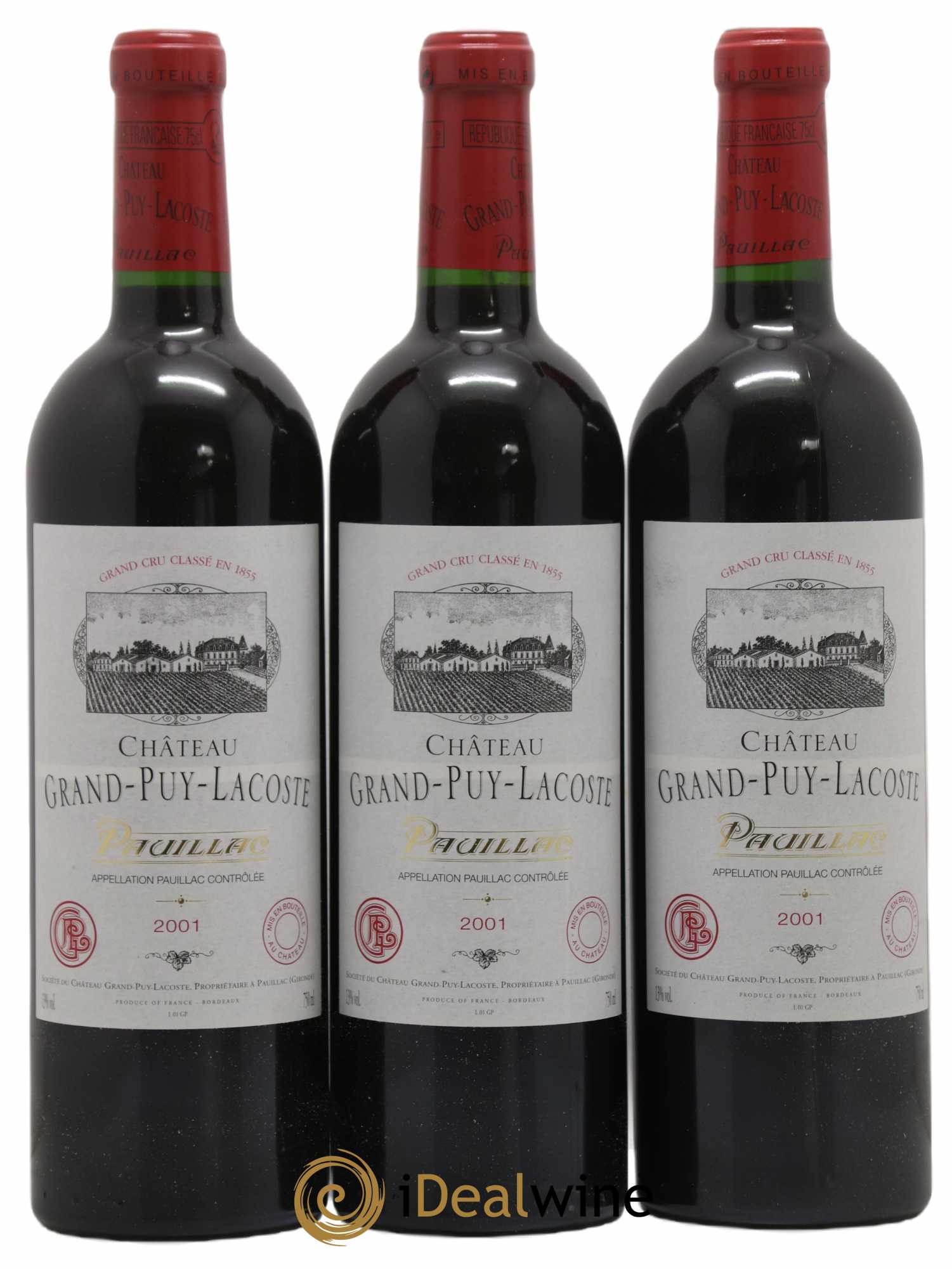 Château Grand Puy Lacoste 5ème Grand Cru Classé 2001 - Lot de 6 bouteilles - 1