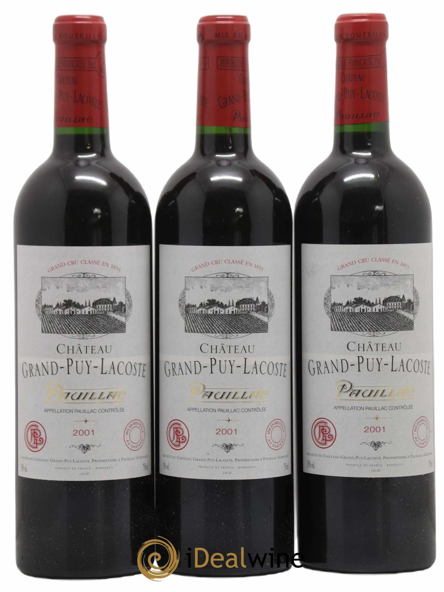 Château Grand Puy Lacoste 5ème Grand Cru Classé 2001 - Lot de 6 bouteilles - 2