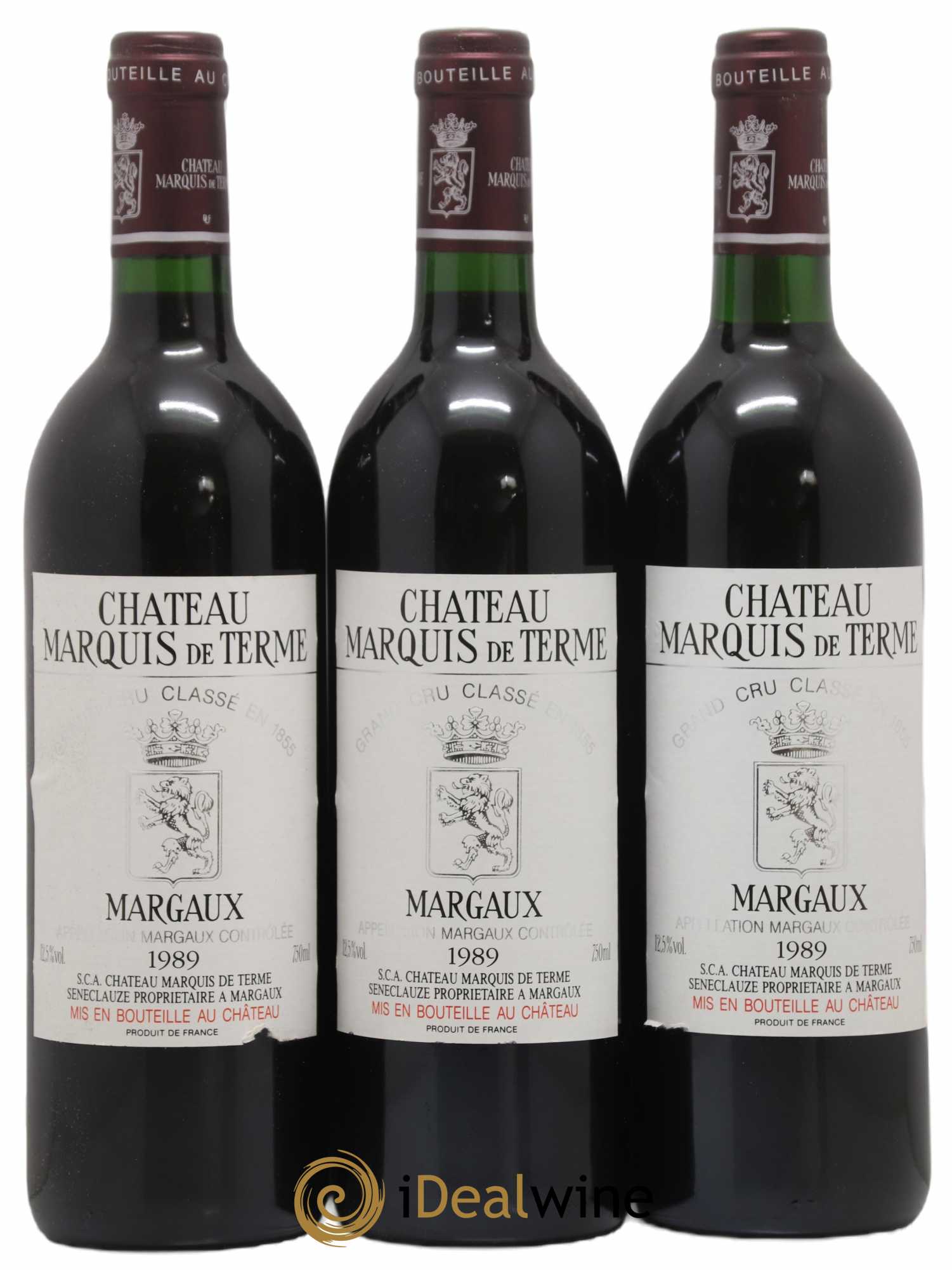 Château Marquis de Terme 4ème Grand Cru Classé 1989 - Lot de 12 bouteilles - 2