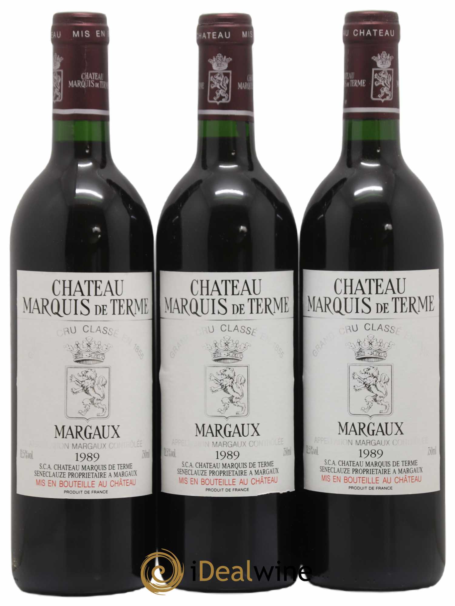 Château Marquis de Terme 4ème Grand Cru Classé 1989 - Lot de 12 bouteilles - 3