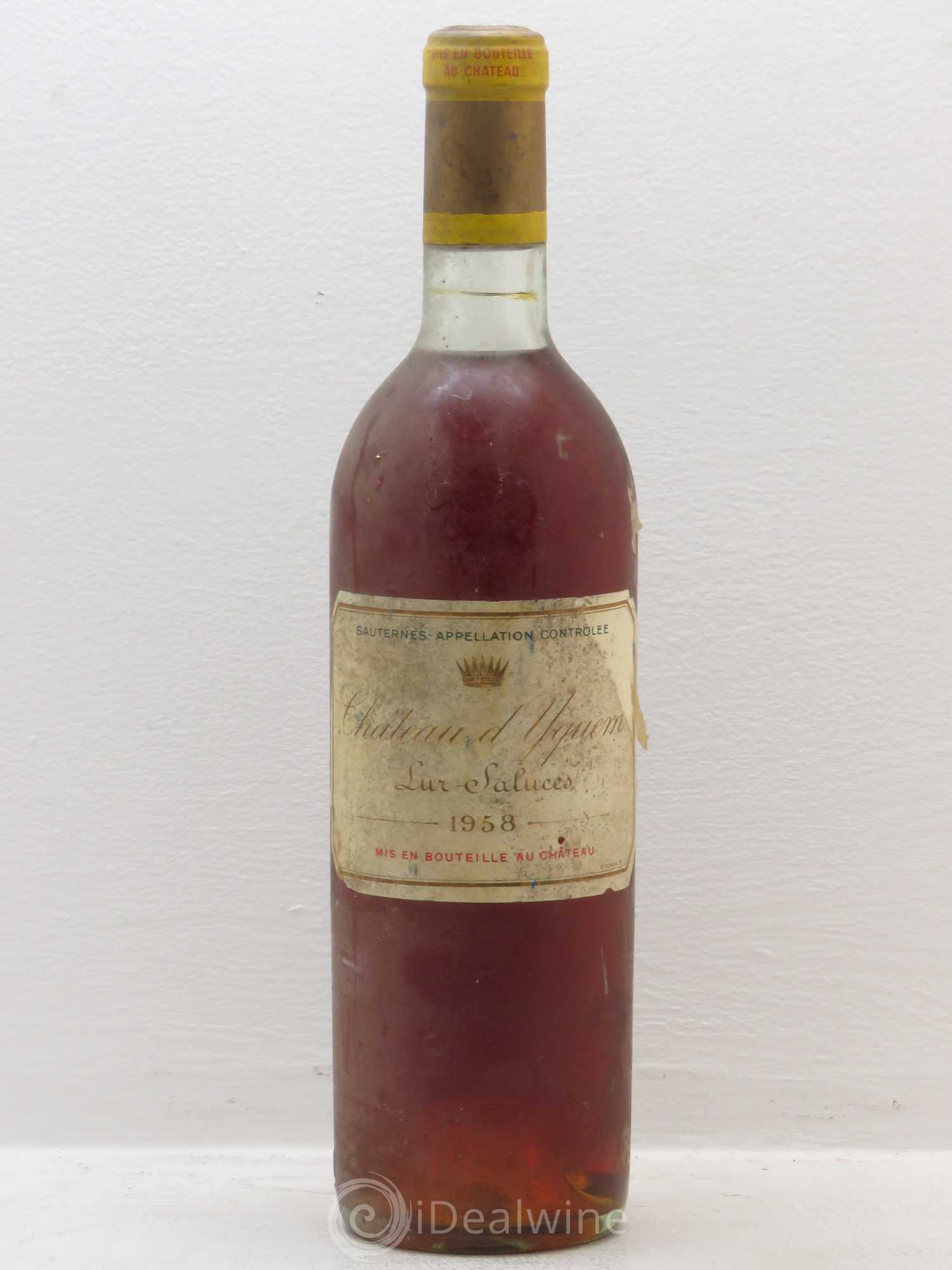 Château d' Yquem 1er Cru Classé Supérieur 1958 - Lotto di 1 bottiglia - 0