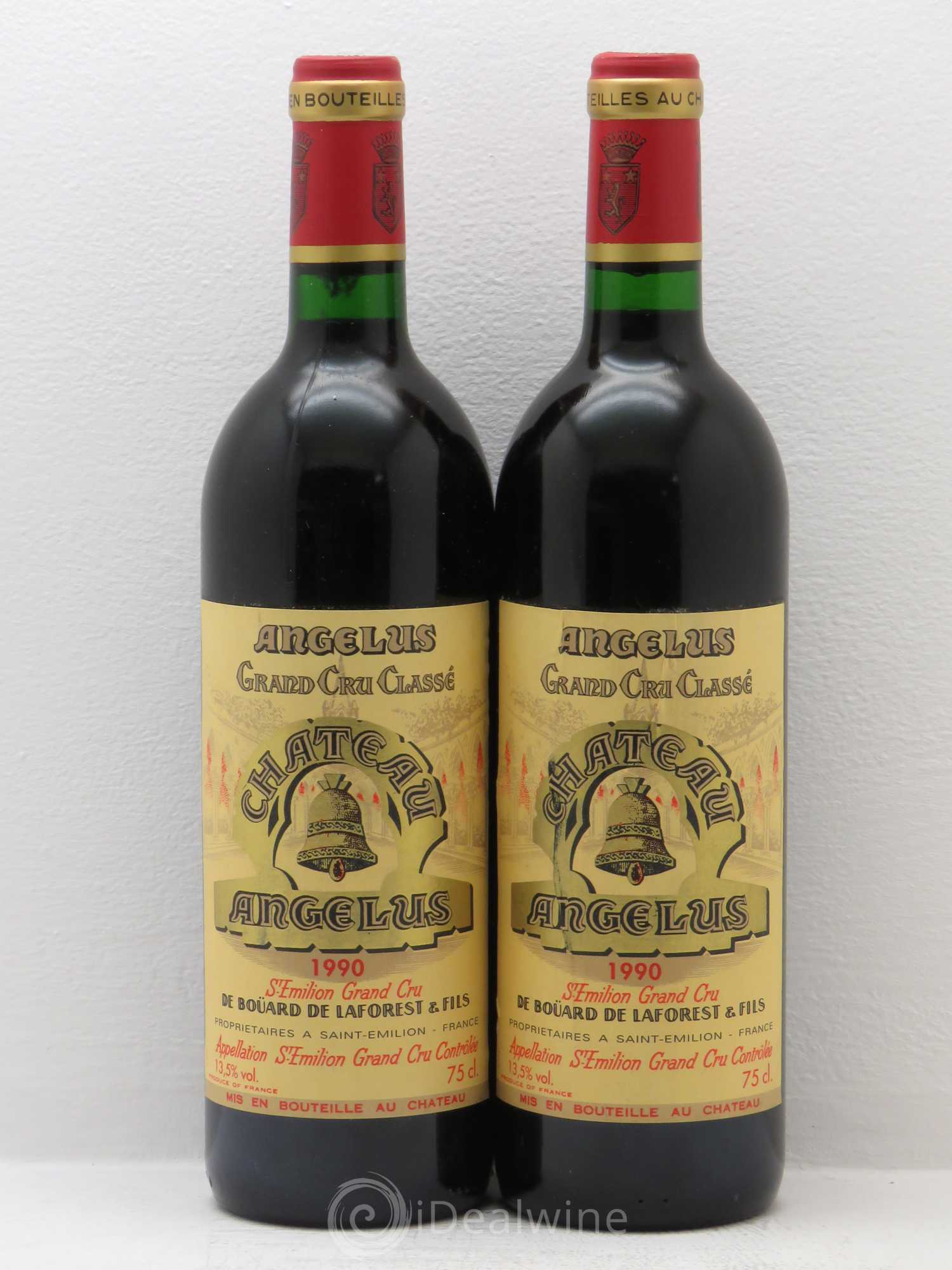 Château Angélus 1er Grand Cru Classé A 1990 - Lot de 2 bouteilles - 0