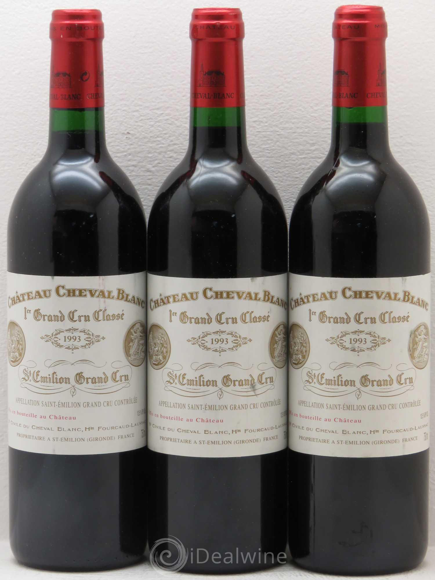 Château Cheval Blanc 1er Grand Cru Classé A 1993 - Lot de 3 bouteilles - 0
