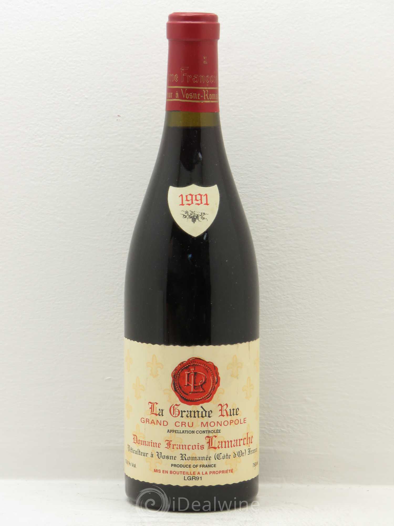 La Grande Rue Grand Cru Lamarche (Domaine) 1991 - Lot de 1 bouteille - 0