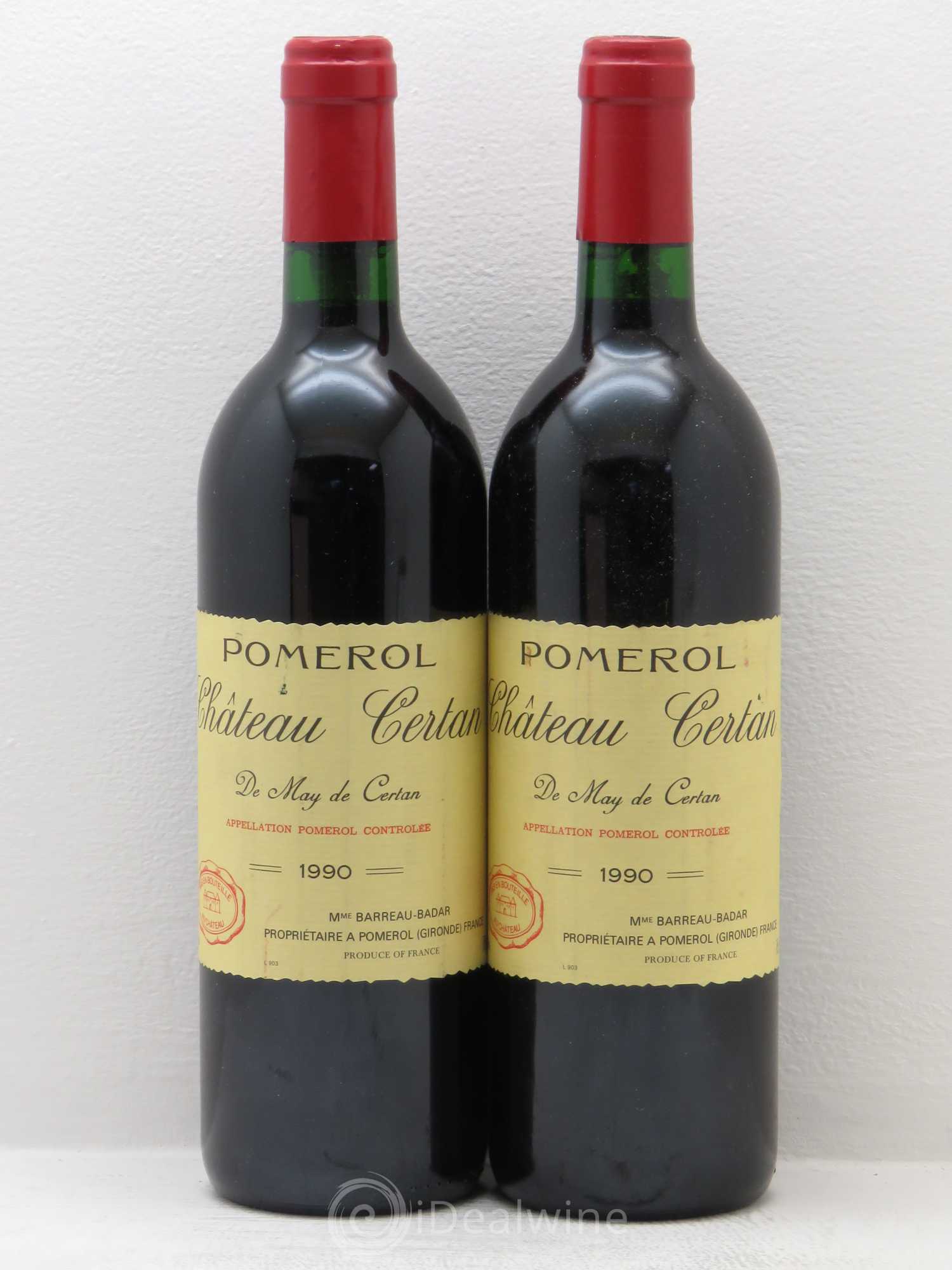 Château Certan de May 1990 - Lot de 2 bouteilles - 0