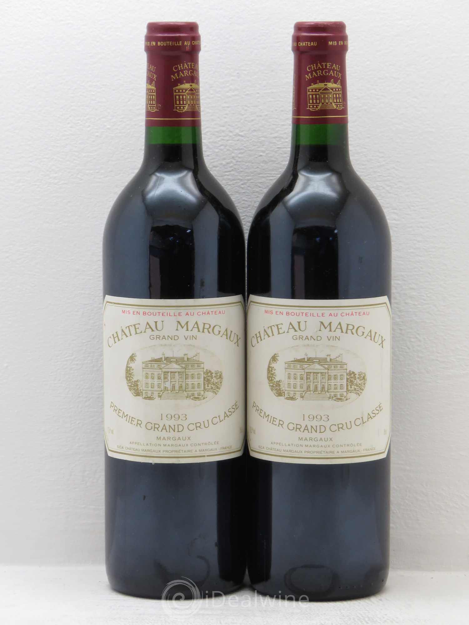 Château Margaux 1er Grand Cru Classé 1993 - Lot de 2 bouteilles - 0