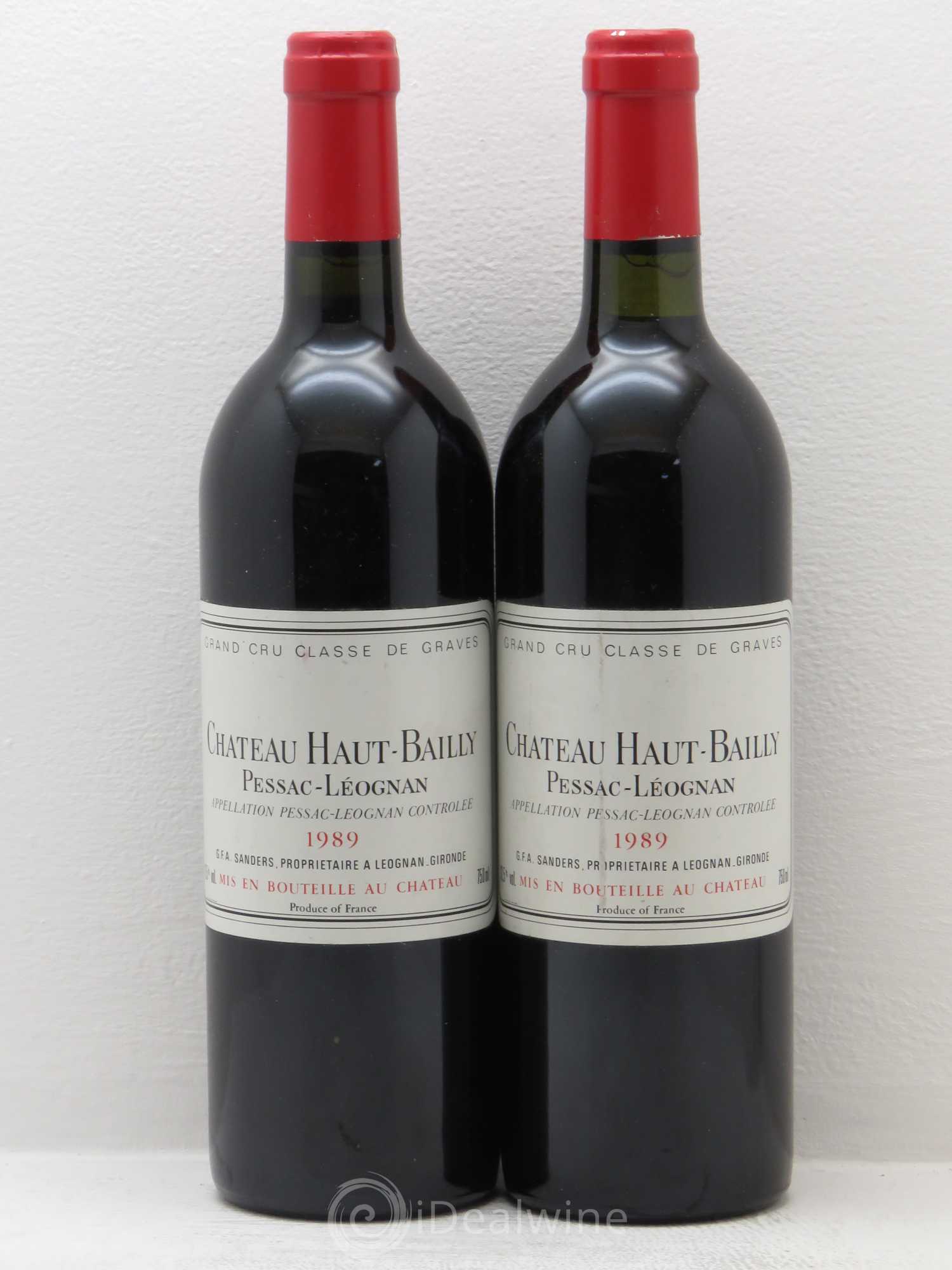 Château Haut-Bailly Cru Classé de Graves 1989 - Lot de 2 bouteilles - 0