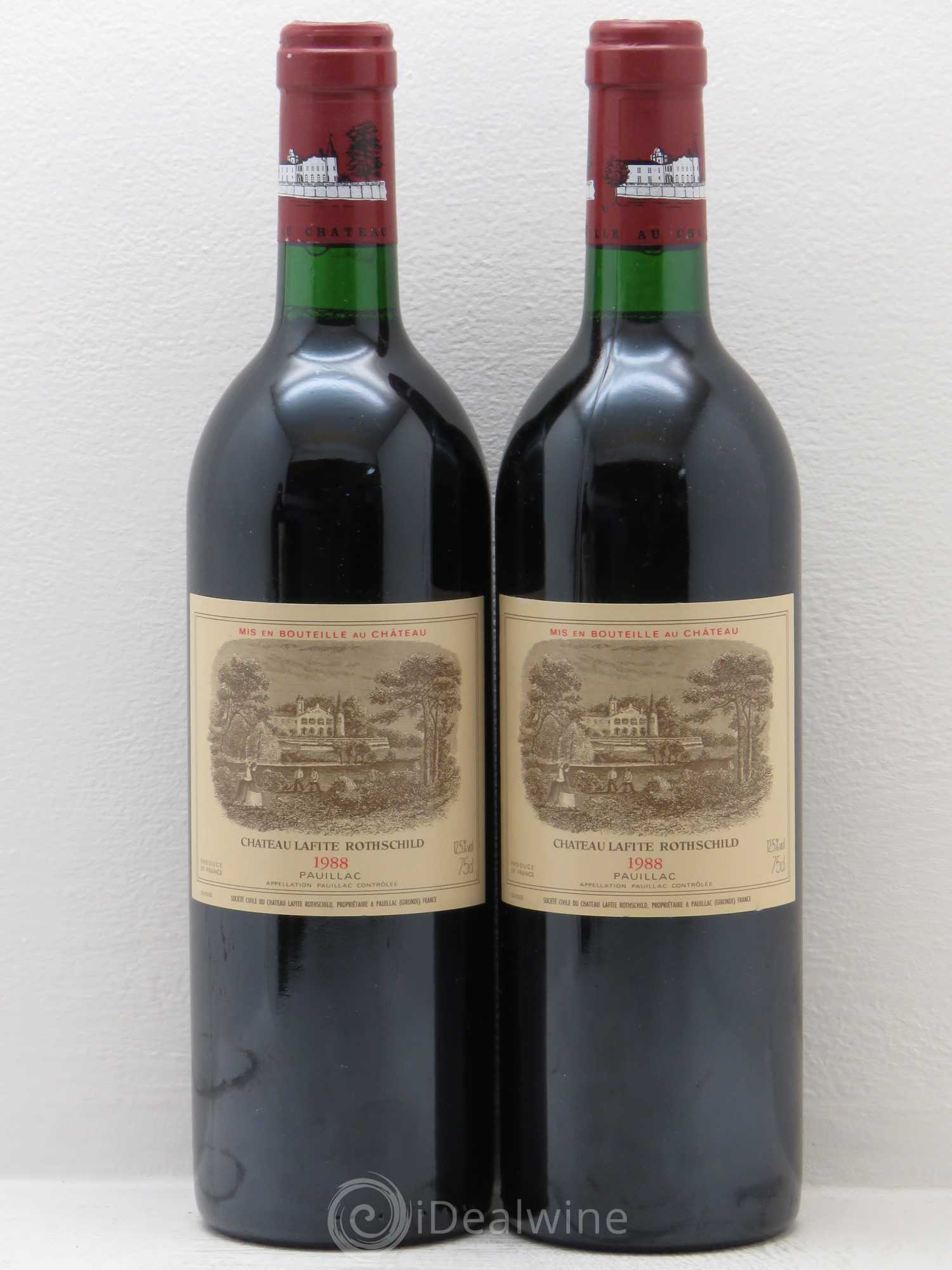 Château Lafite Rothschild 1er Grand Cru Classé 1988 - Lot de 2 bouteilles - 0