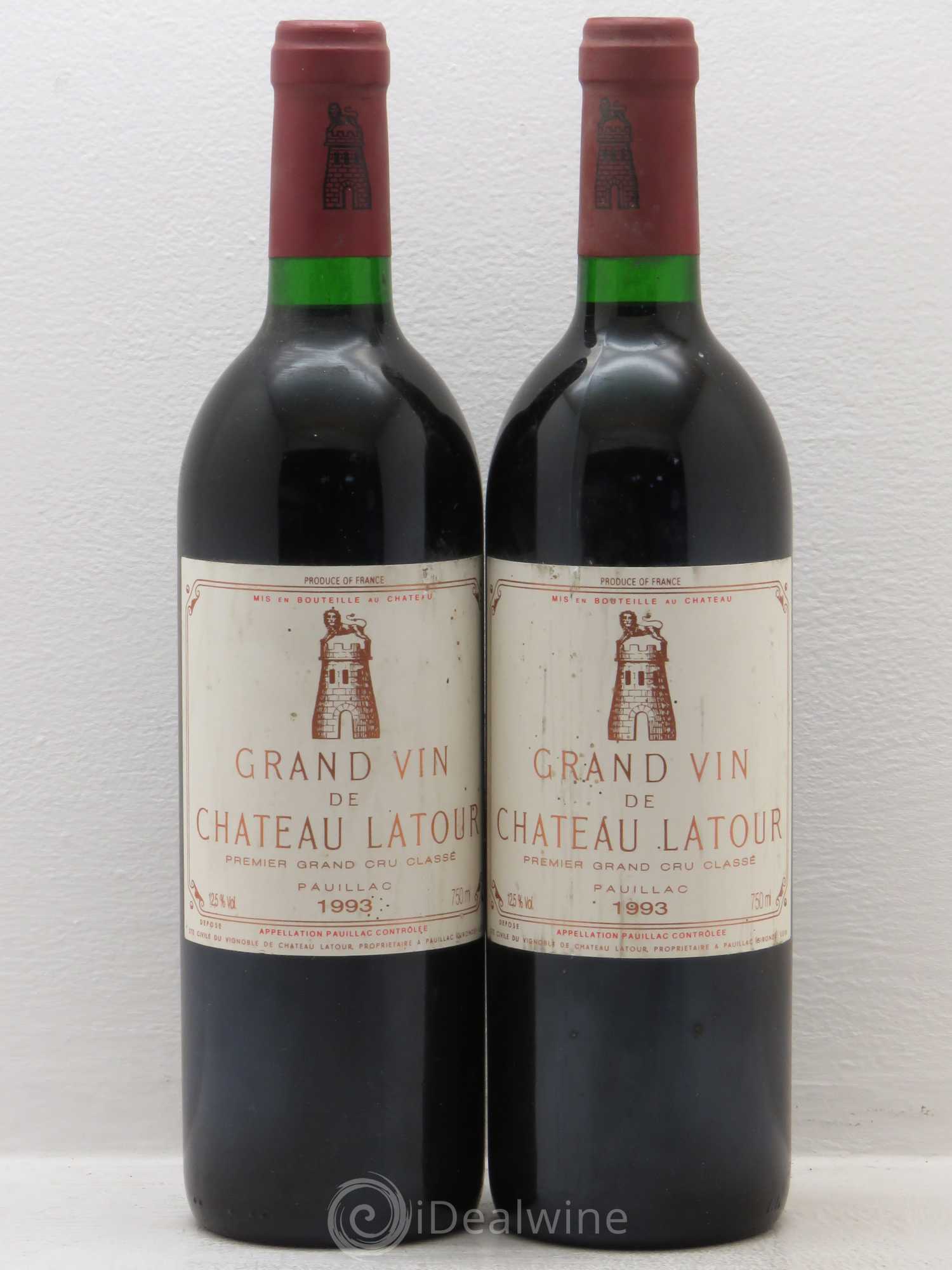Château Latour 1er Grand Cru Classé 1993 - Lot de 2 bouteilles - 0