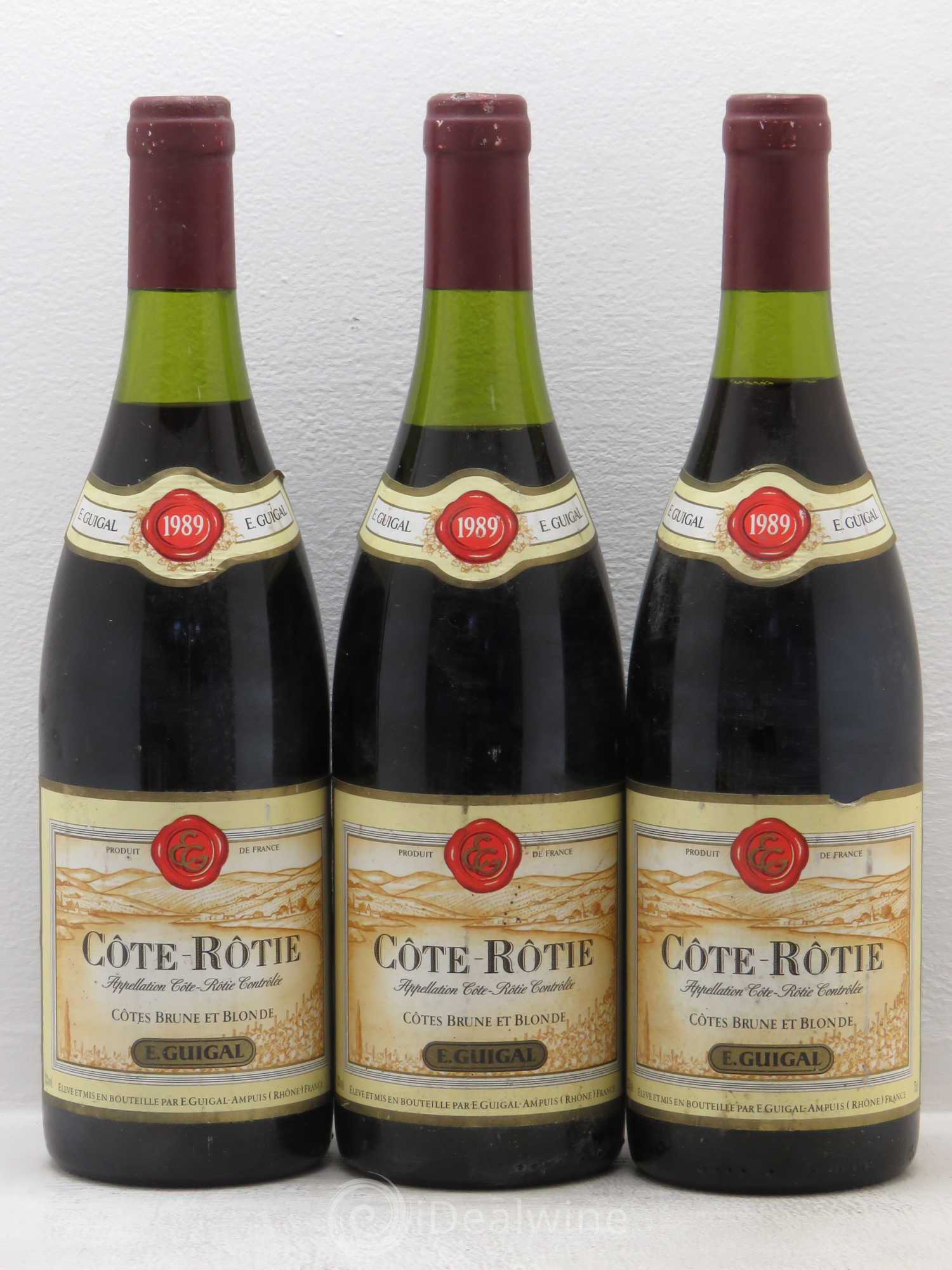 Côte-Rôtie Côtes Brune et Blonde Guigal 1989 - Lot de 3 bouteilles - 0