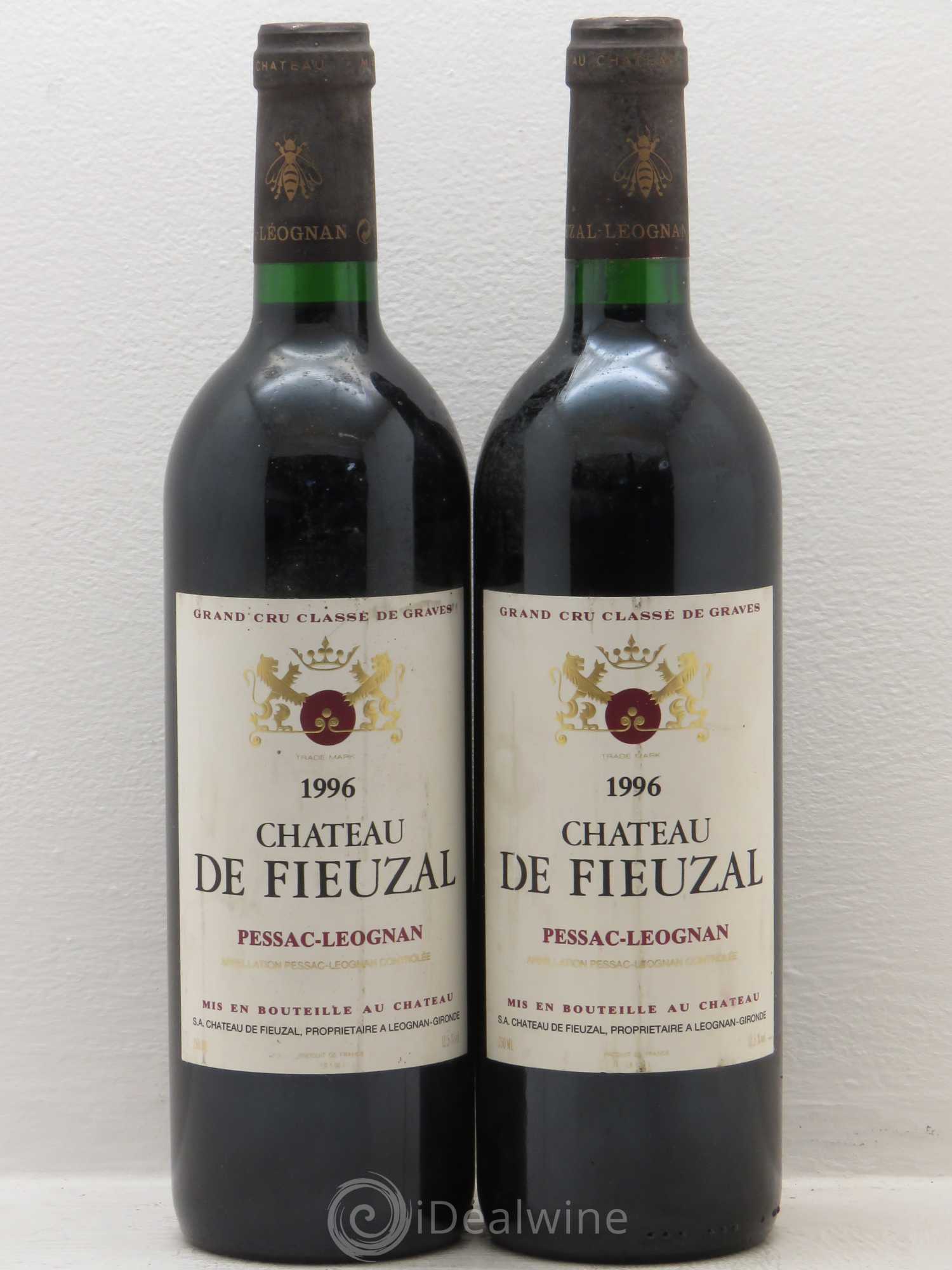 Château de Fieuzal Cru Classé de Graves 1996 - Lot de 2 bouteilles - 0