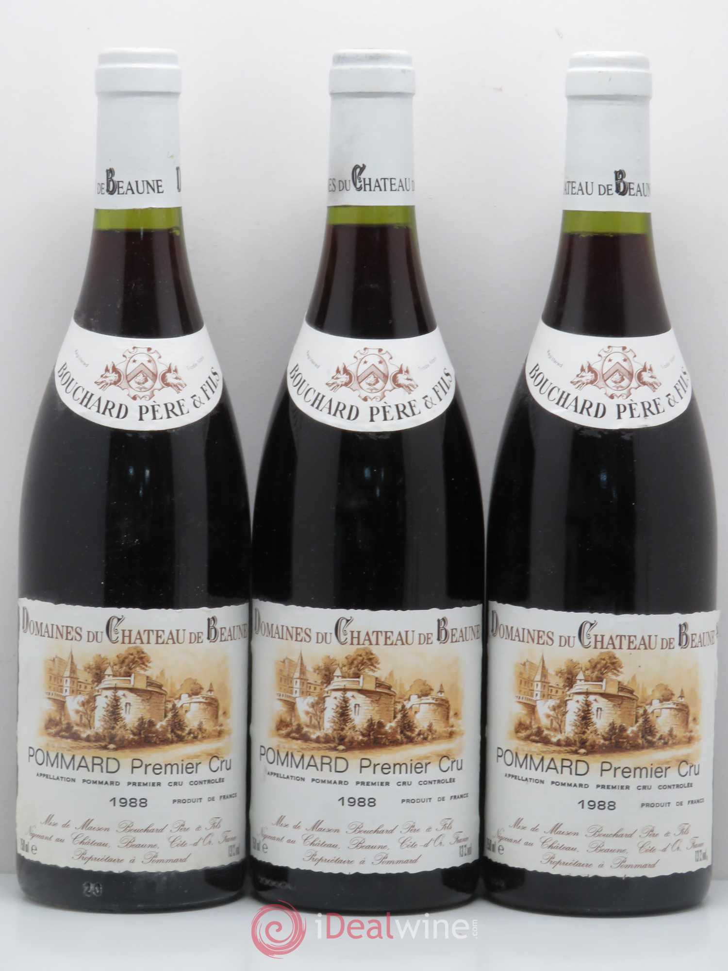 Pommard 1er Cru Domaine du Château de Beaune 1988 - Posten von 3 Flaschen - 0