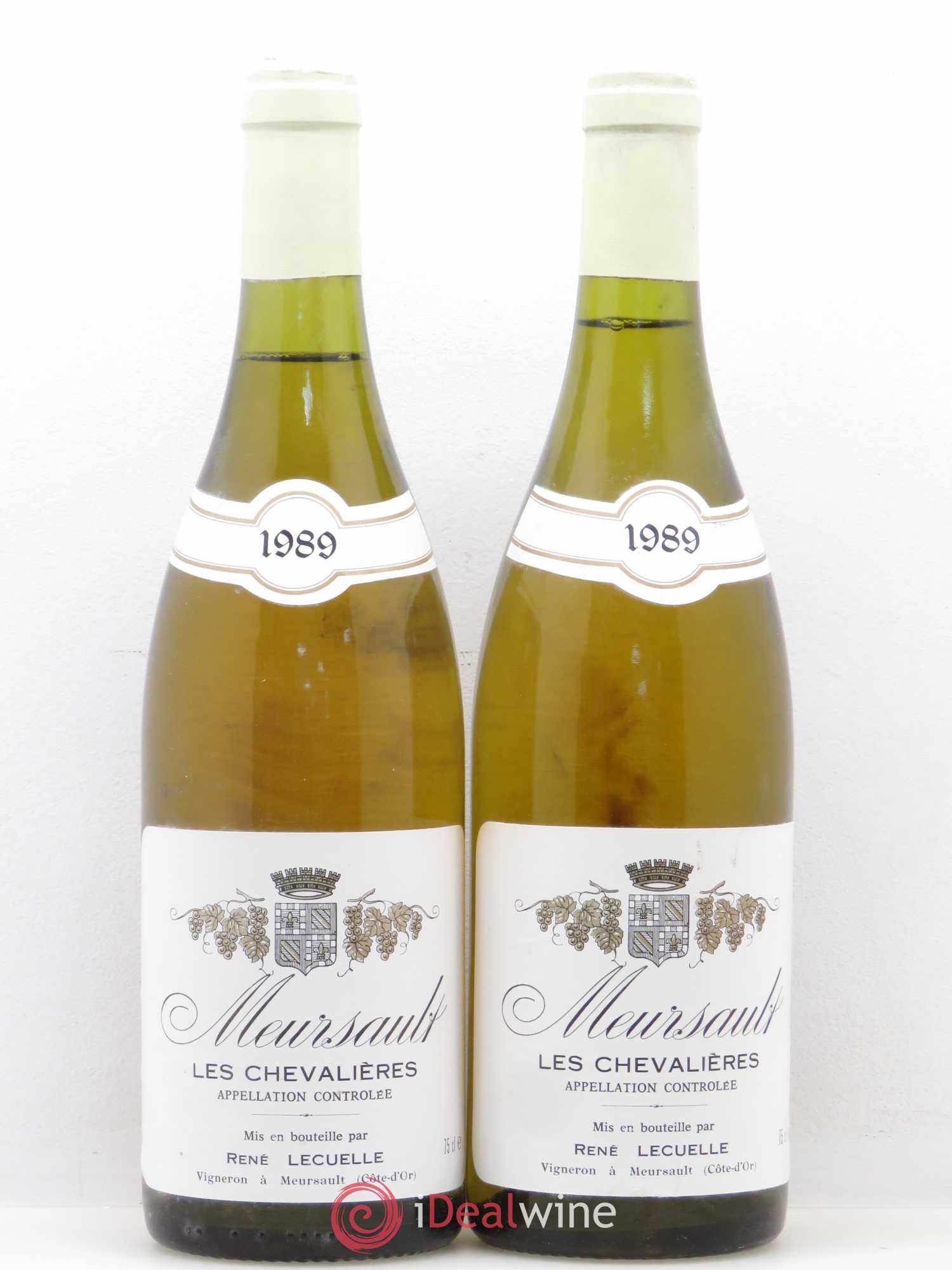 Meursault Les Chevalières René Lecuelle 1989 - Lot de 2 bouteilles - 0