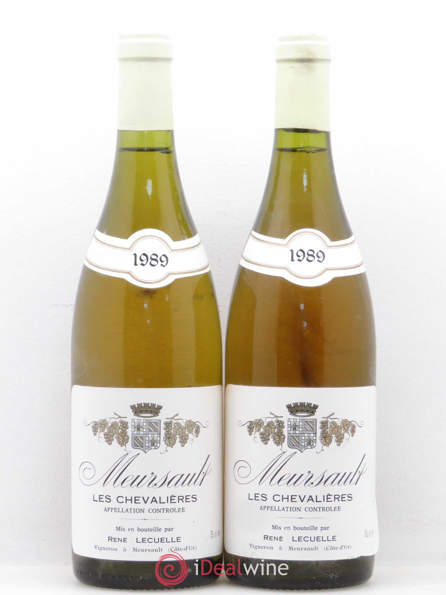 Meursault Les Chevalières René Lecuelle 1989 - Lot de 2 bouteilles - 0