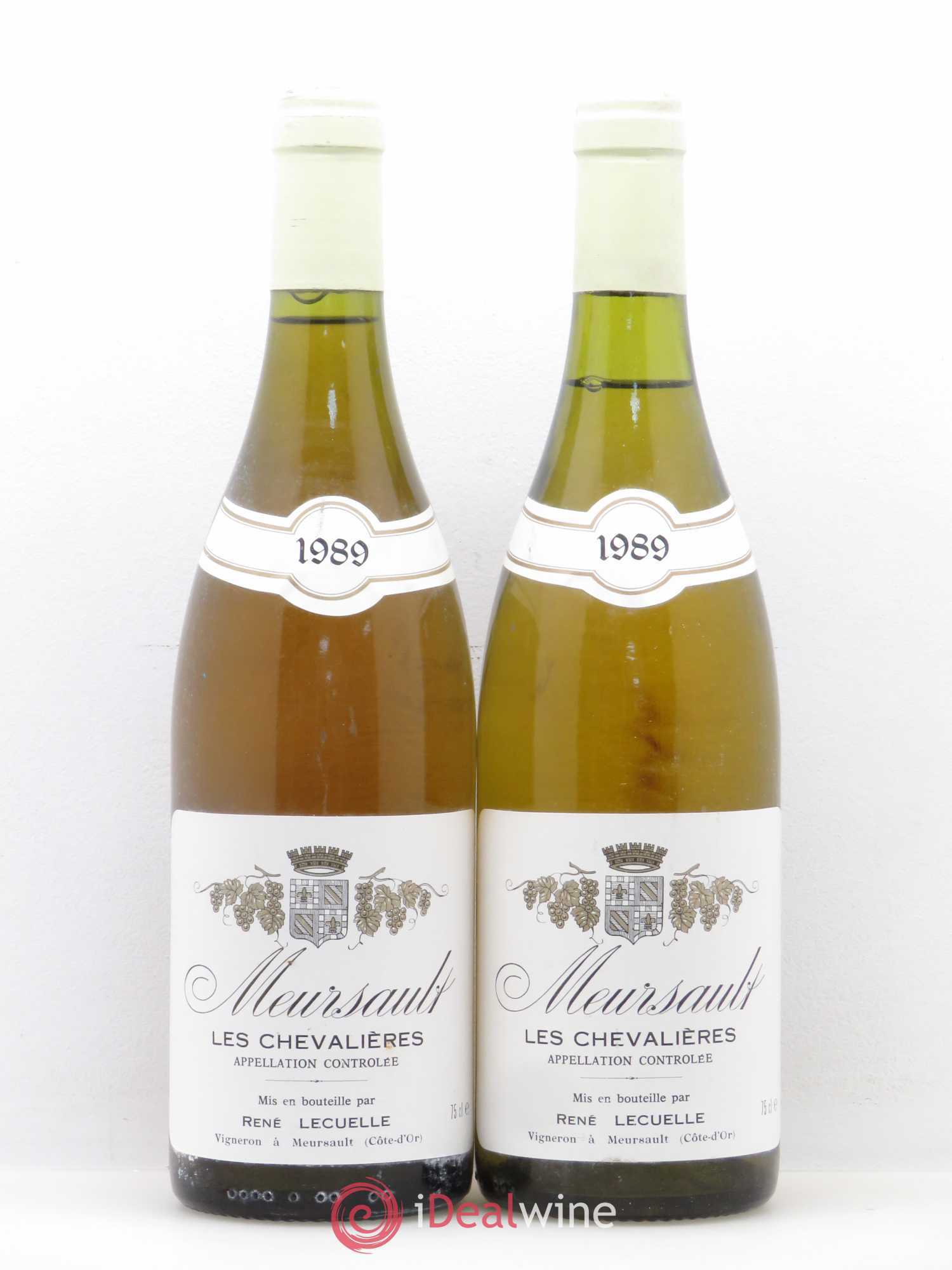 Meursault Les Chevalières René Lecuelle 1989 - Lot de 2 bouteilles - 0