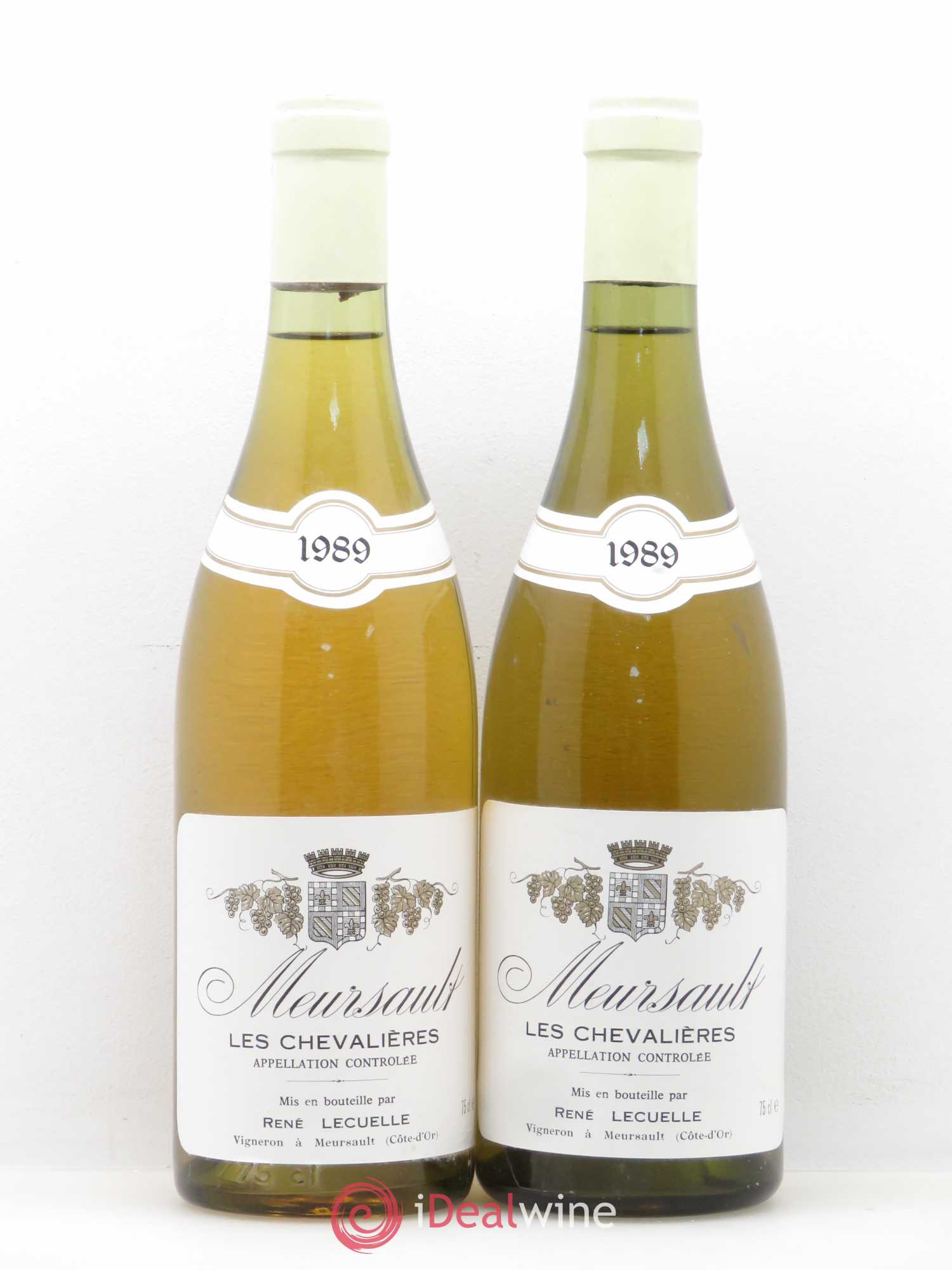 Meursault Les Chevalières René Lecuelle 1989 - Lot de 2 bouteilles - 0