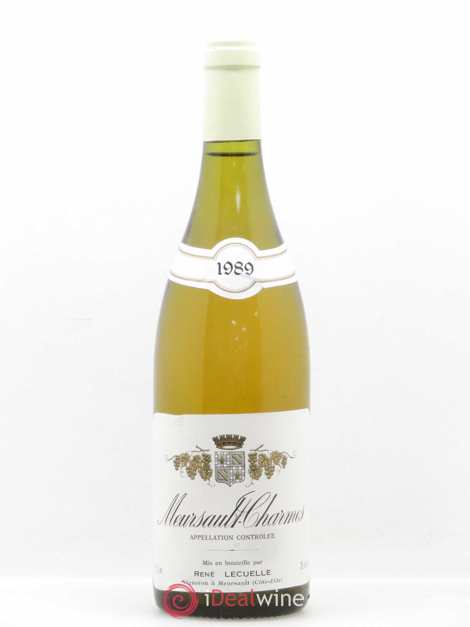 Meursault 1er Cru Charmes René Lecuelle 1989 - Lot de 1 bouteille - 0