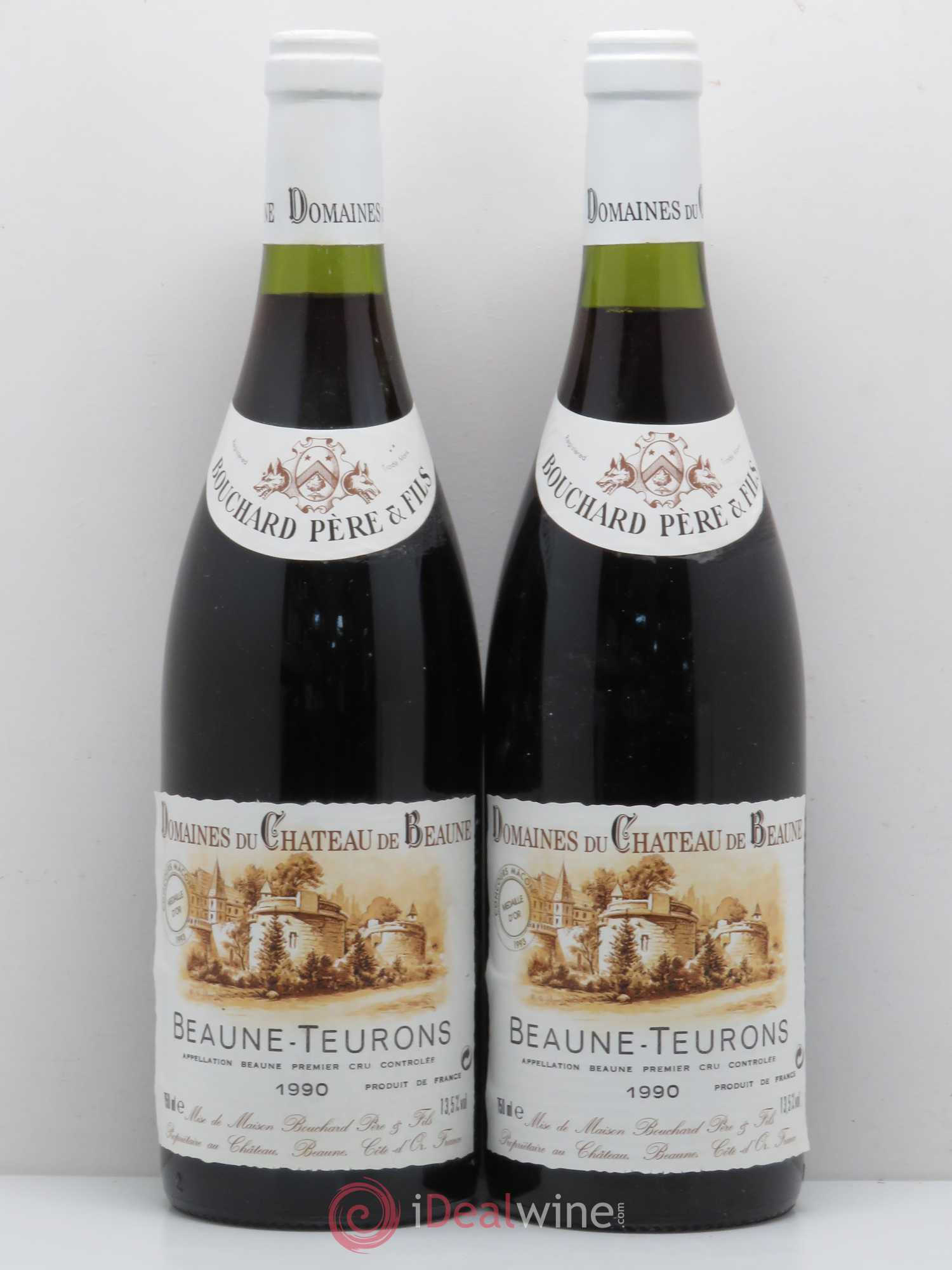 Beaune 1er Cru Teurons Bouchard Père & Fils 1990 - Lot de 4 bouteilles - 2