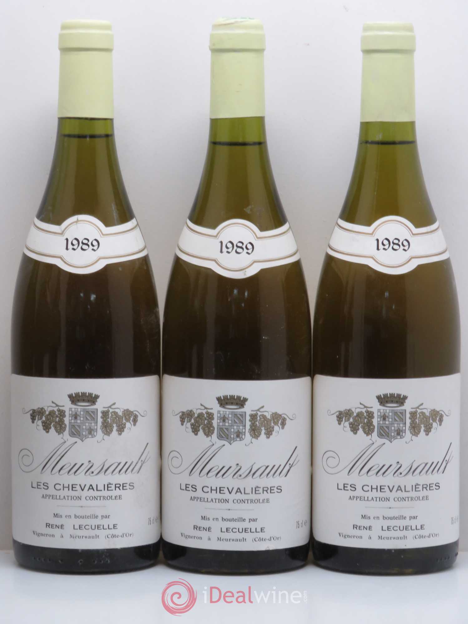 Meursault Chevalières Domaine René Lécuelle 1989 - Lot de 6 bouteilles - 1