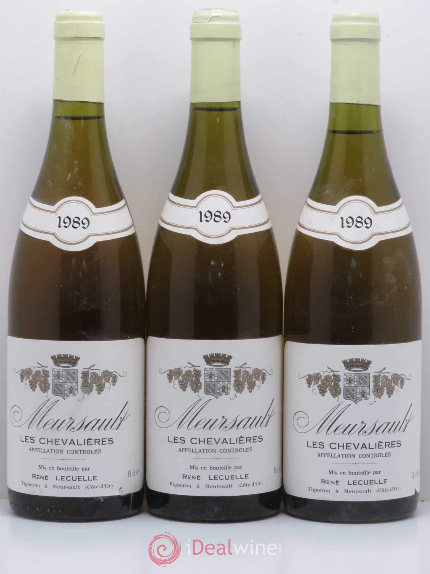 Meursault Chevalières Domaine René Lécuelle 1989 - Lot de 3 bouteilles - 0