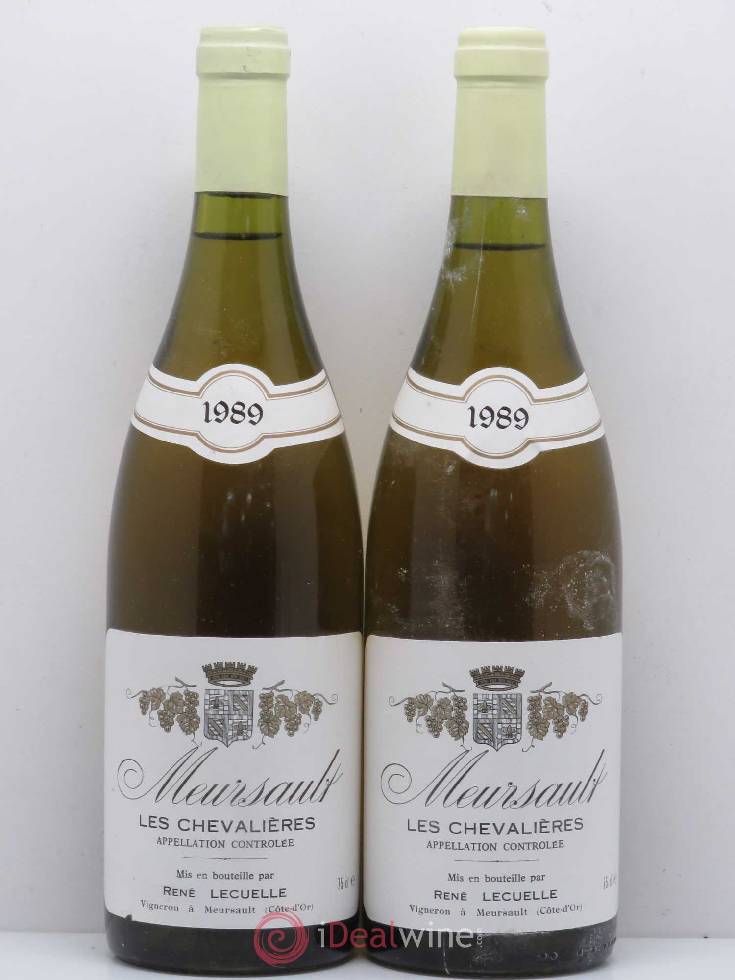 Meursault Chevalières Domaine René Lécuelle 1989 - Lot de 2 bouteilles - 0