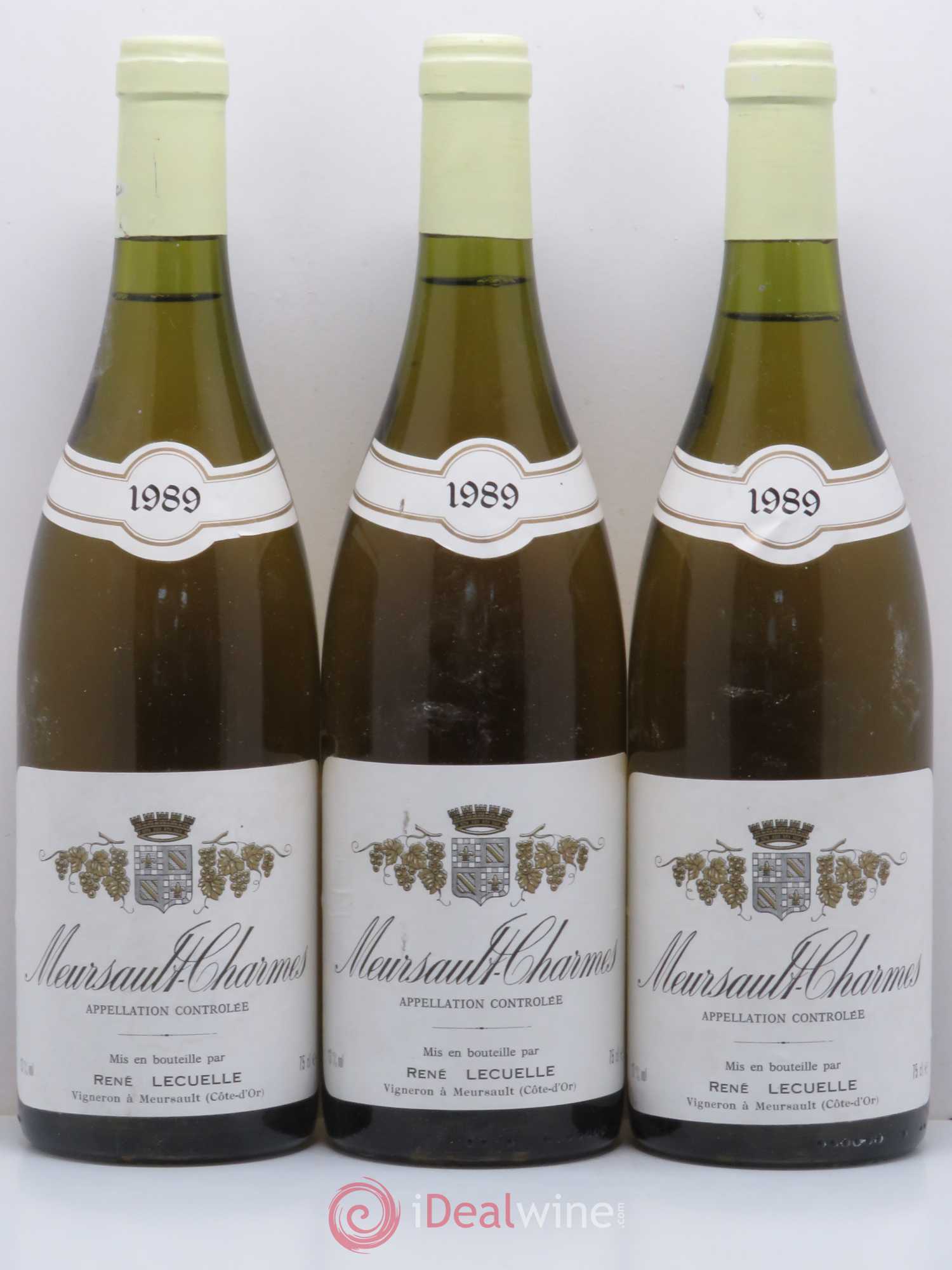 Meursault Charmes Domaine René Lecuelle 1989 - Lot de 6 bouteilles - 2