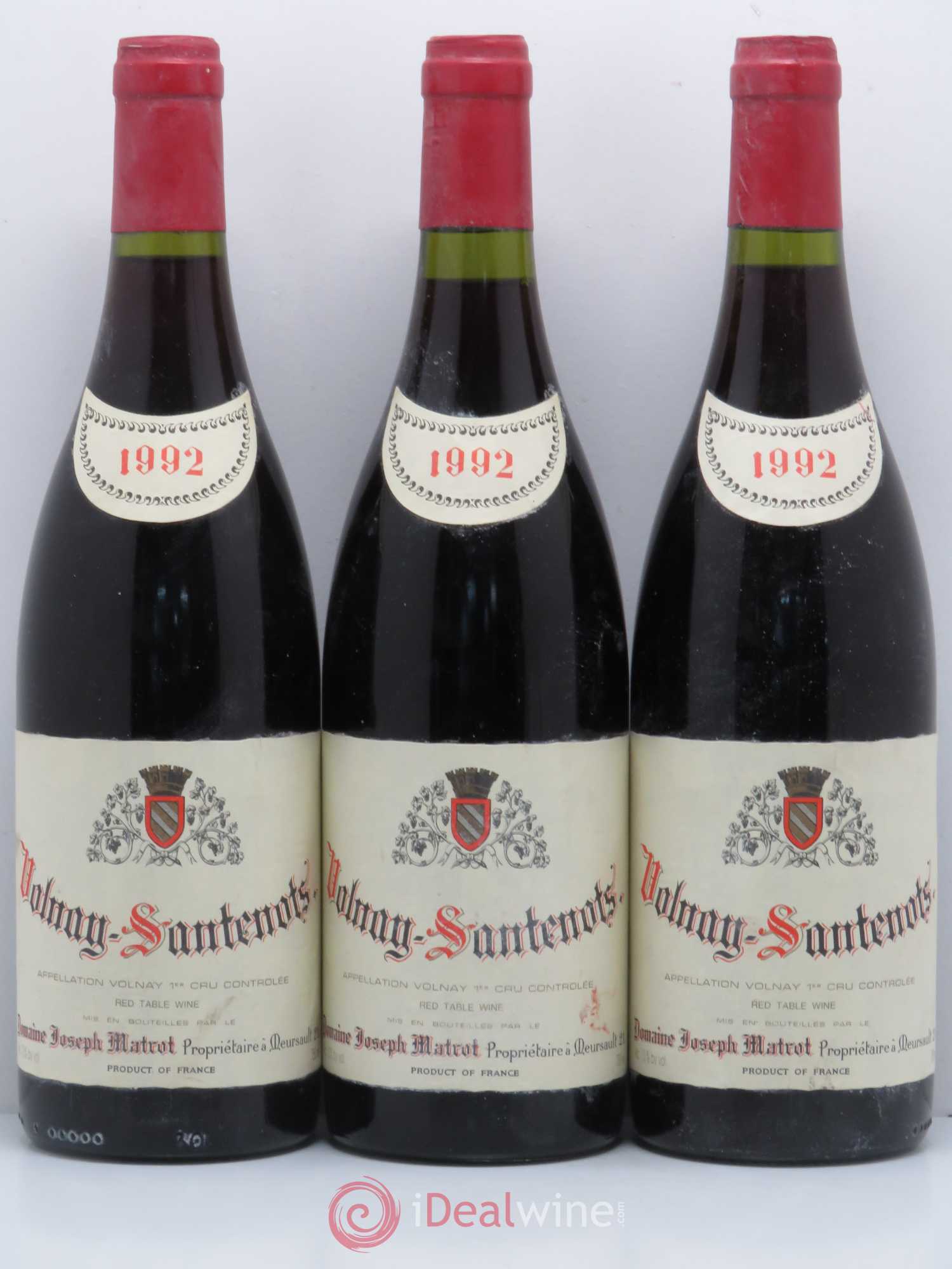 Volnay 1er Cru Santenots Domaine Joseph Matrot 1992 - Posten von 6 Flaschen - 2