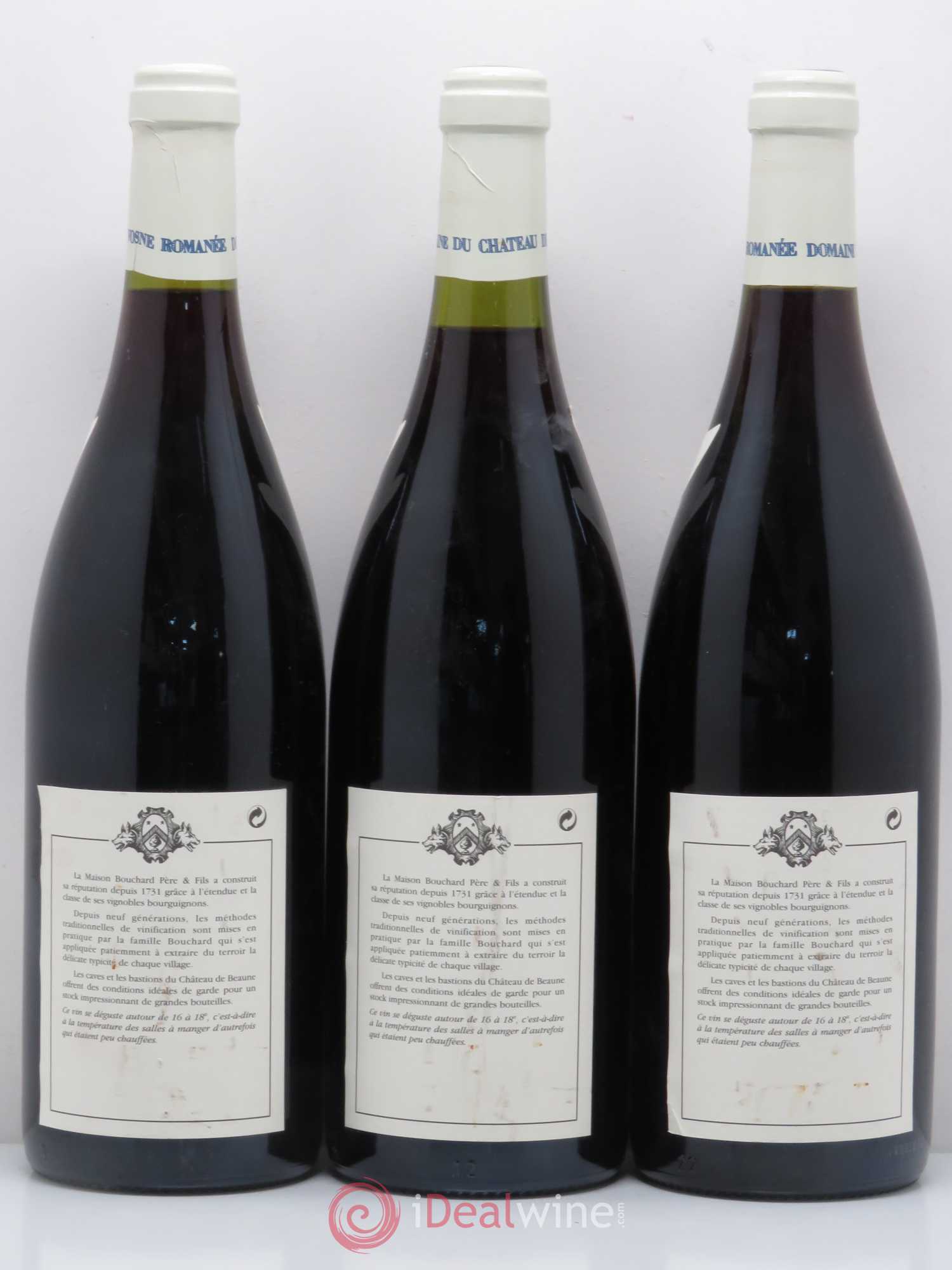 Vosne-Romanée 1er Cru Aux Reignots Ch. de Vosne-Romanée Comte Liger-Belair (Domaine du) 1995 - Lot de 3 bouteilles - 1