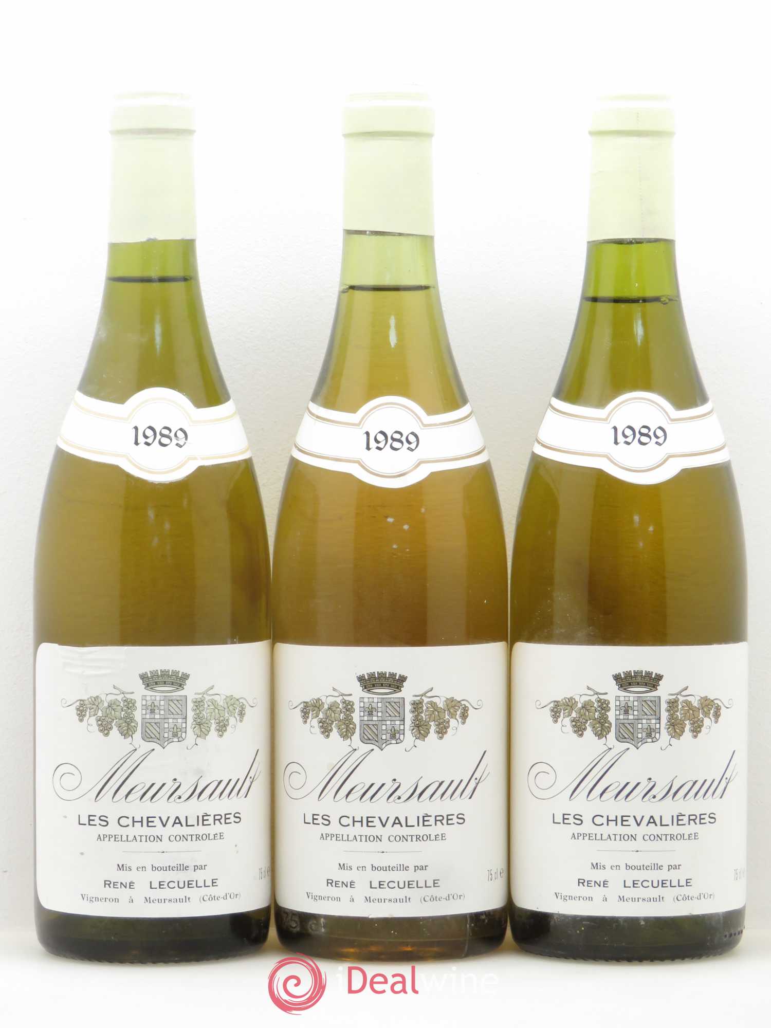 Meursault Les Chevalières René Lecuelle 1989 - Lot de 6 bouteilles - 1