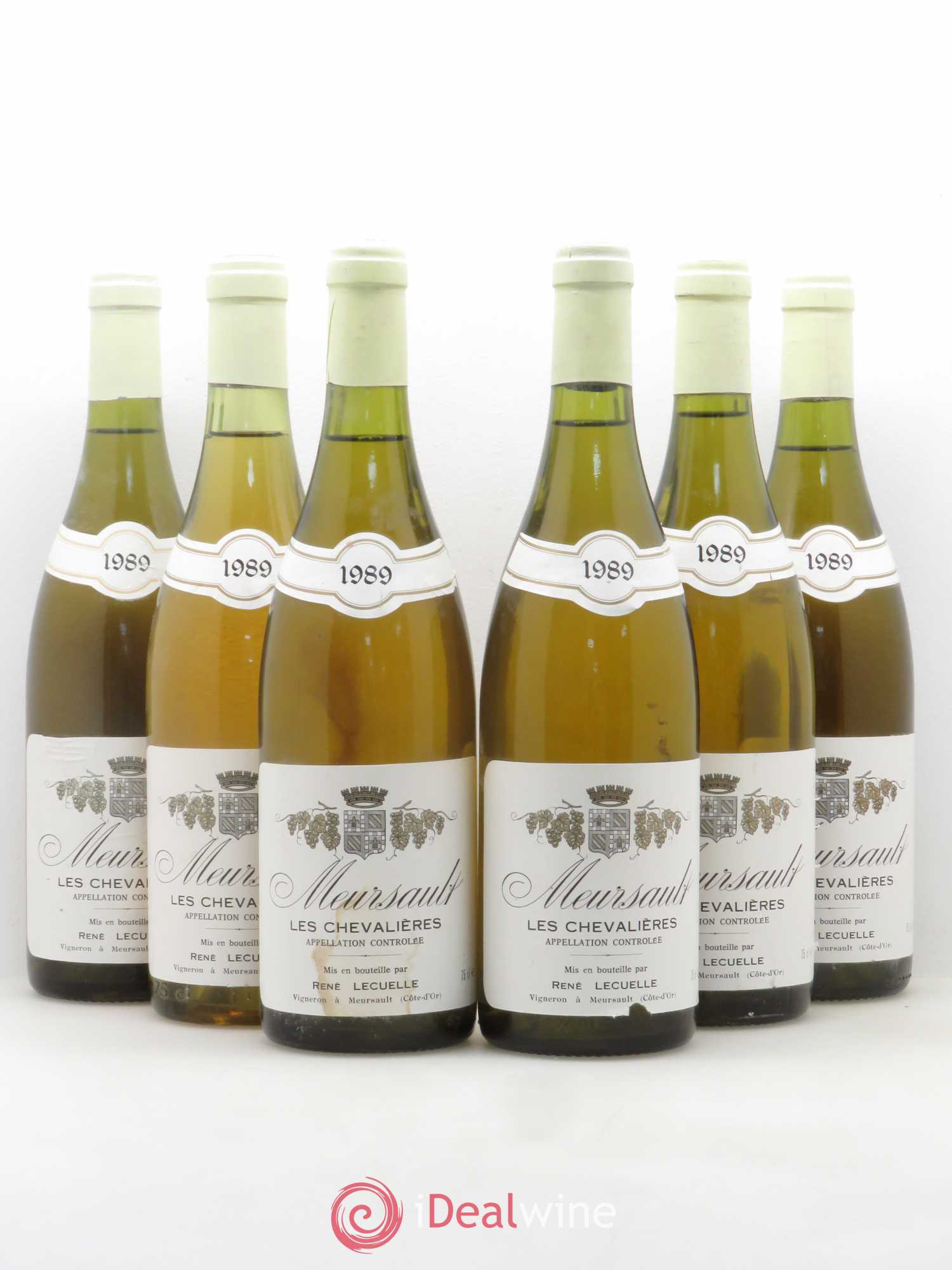 Meursault Les Chevalières René Lecuelle 1989 - Lot de 6 bouteilles - 0