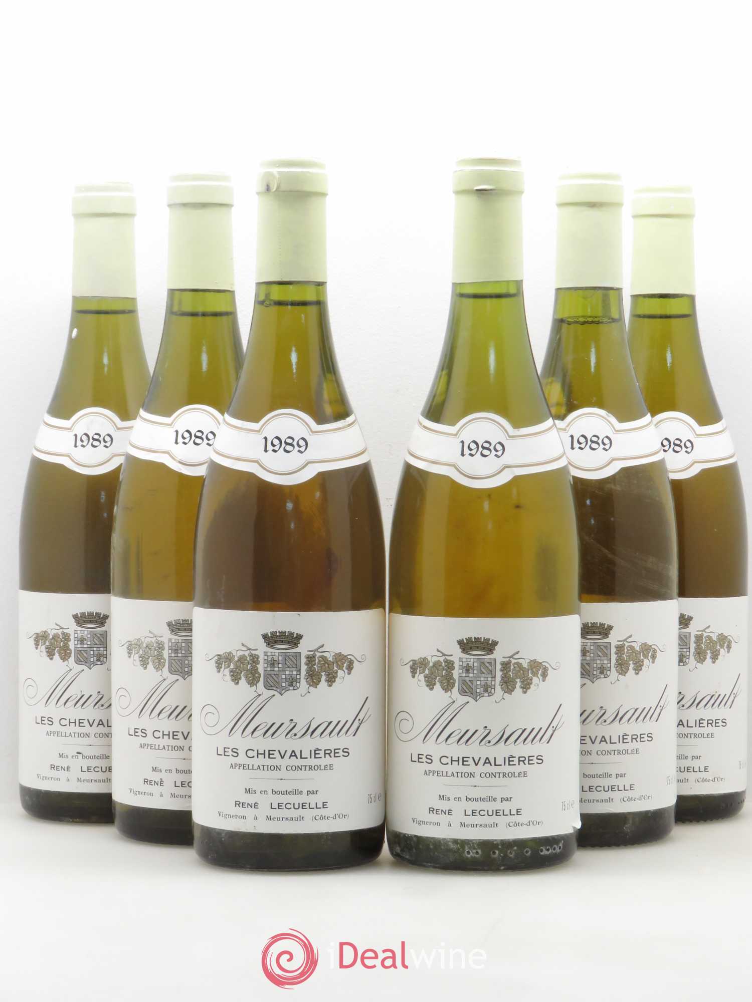Meursault Les Chevalières René Lecuelle 1989 - Lot de 6 bouteilles - 0