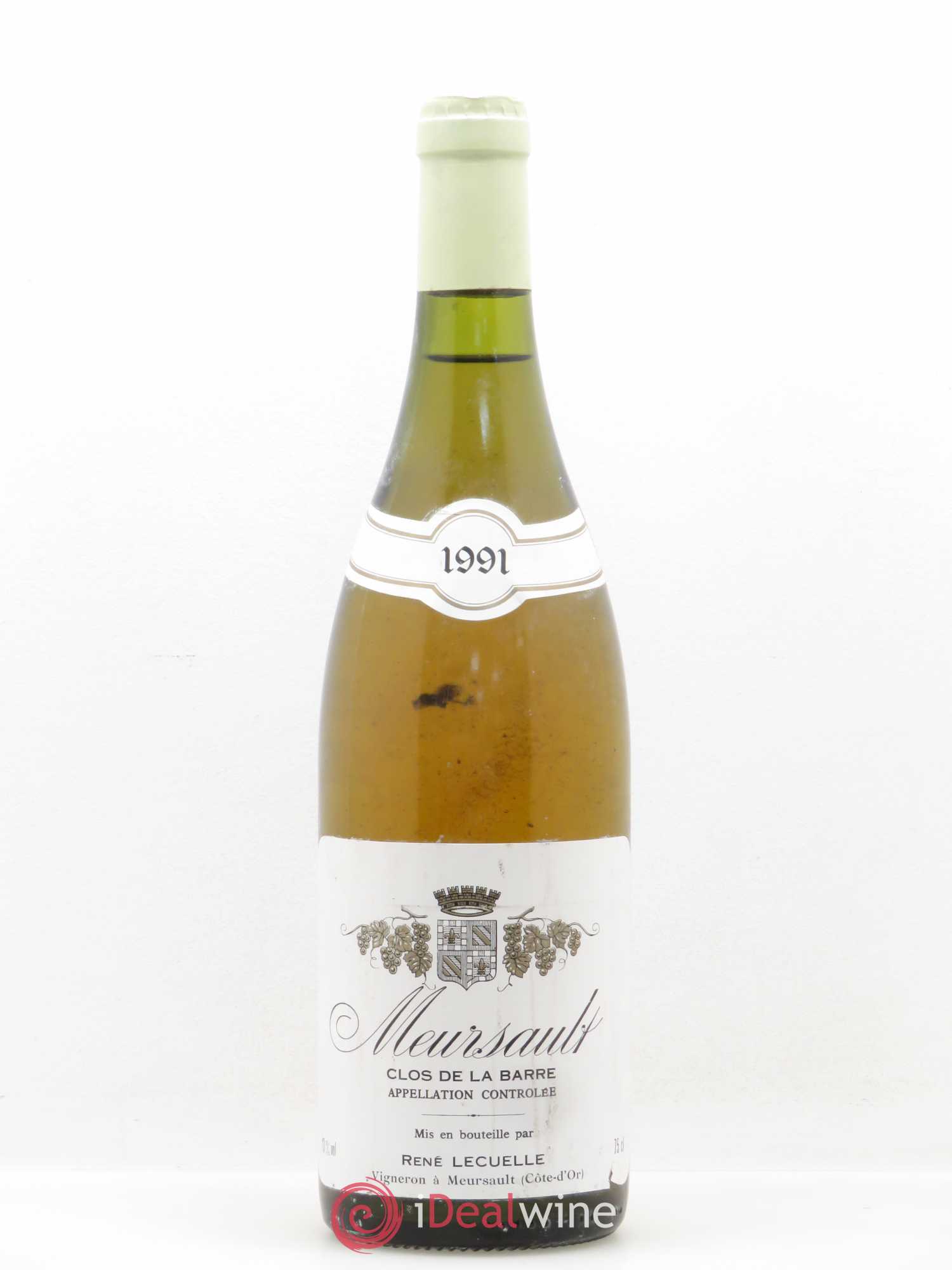 Meursault Clos de La Barre René Lecuelle 1991 - Lot de 1 bouteille - 0