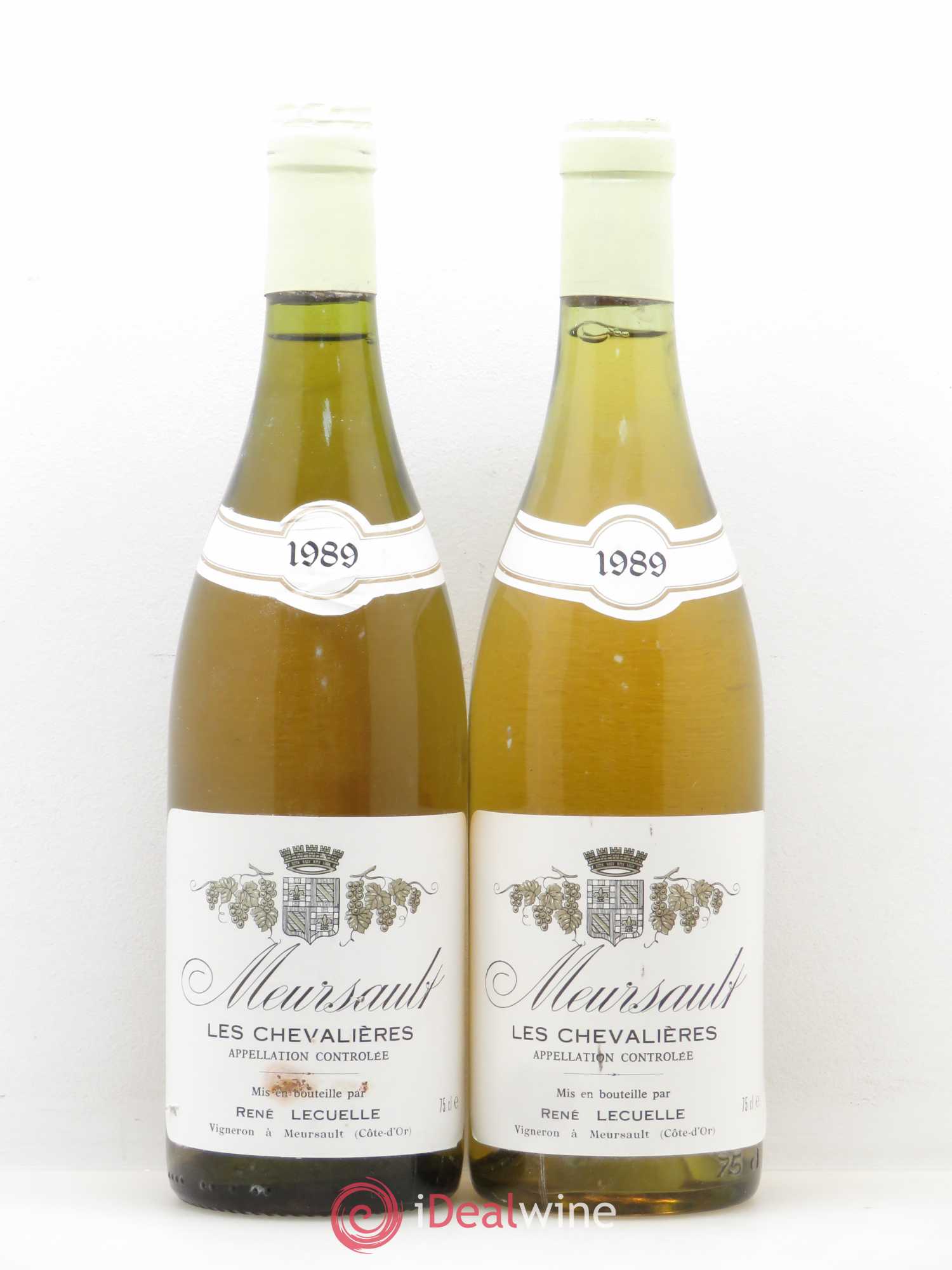 Meursault Les Chevalières René Lecuelle 1989 - Lot de 2 bouteilles - 0